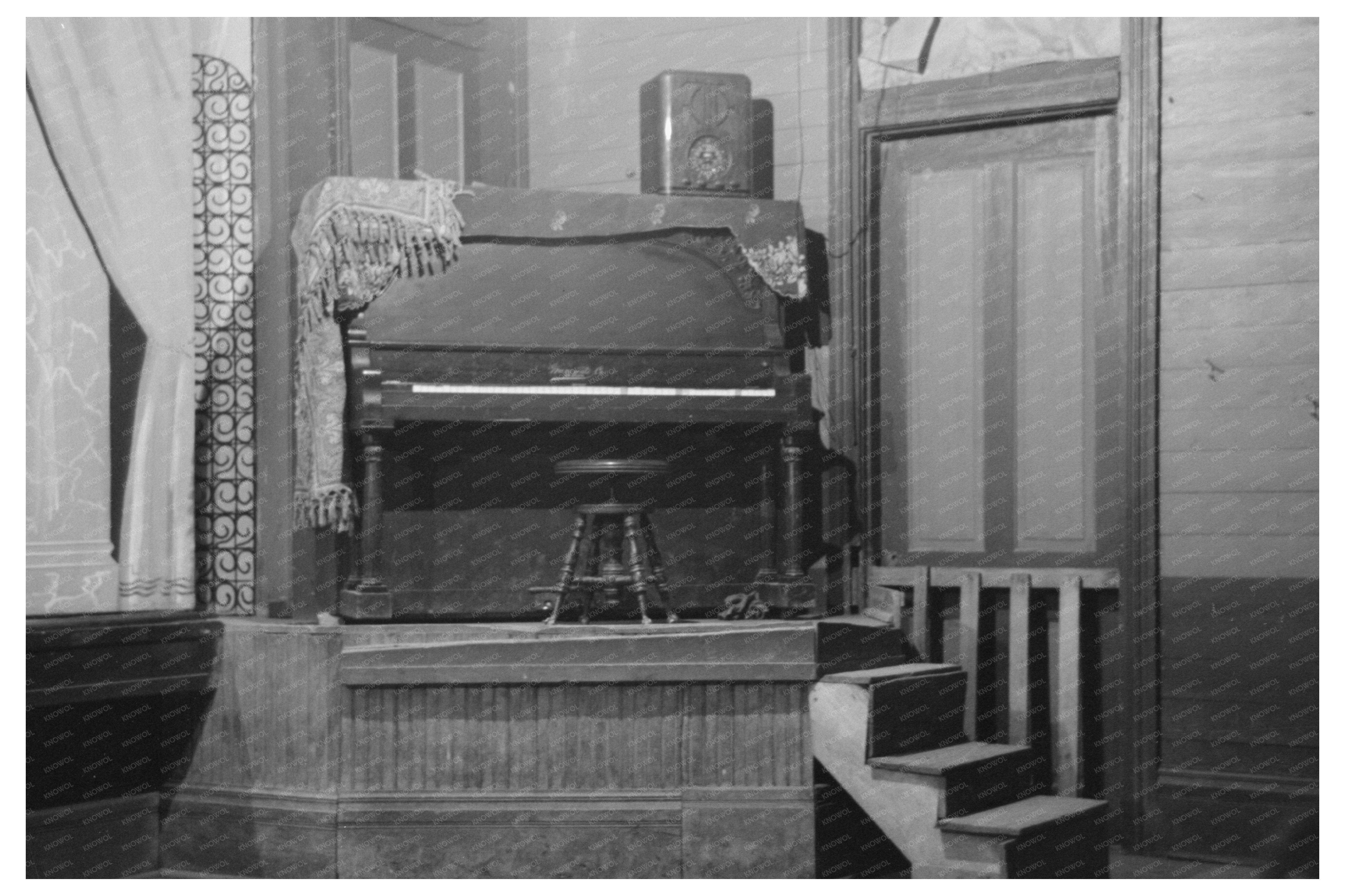 Vintage Piano in Auditorium New Iberia Louisiana 1938