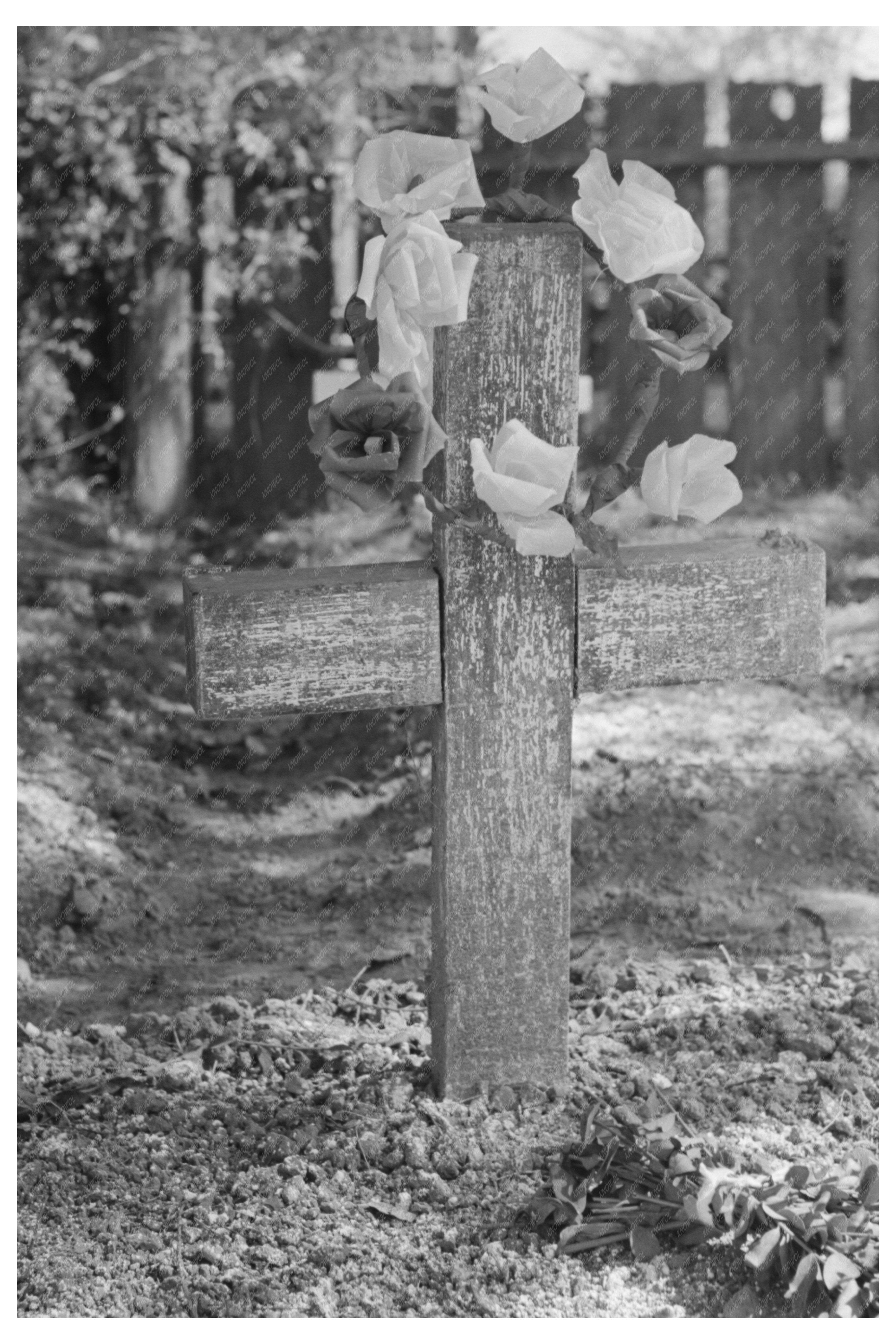 Decorated Headstone in New Roads Louisiana November 1938