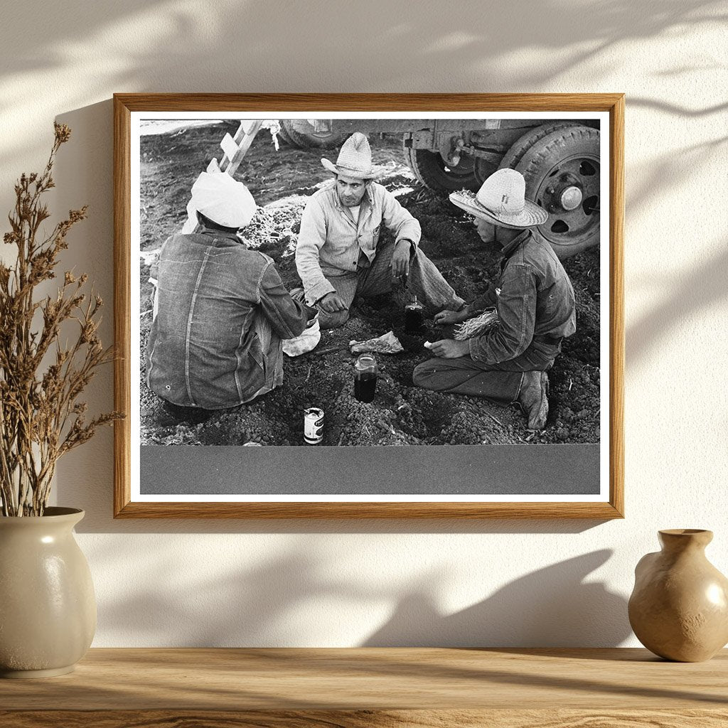 Mexican Labor Contractor and Carrot Workers in 1939