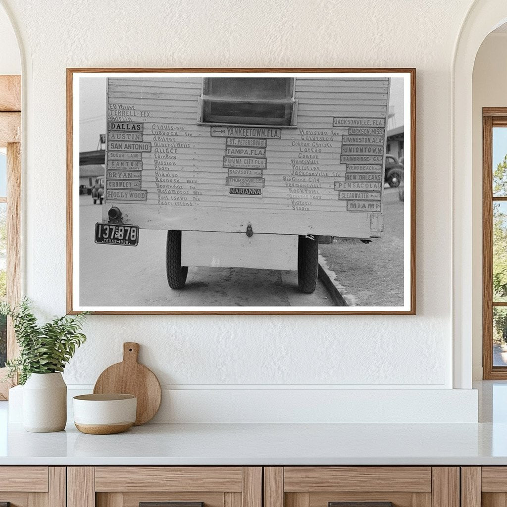 Vintage Truck Home for Traveler in Harlingen Texas 1939