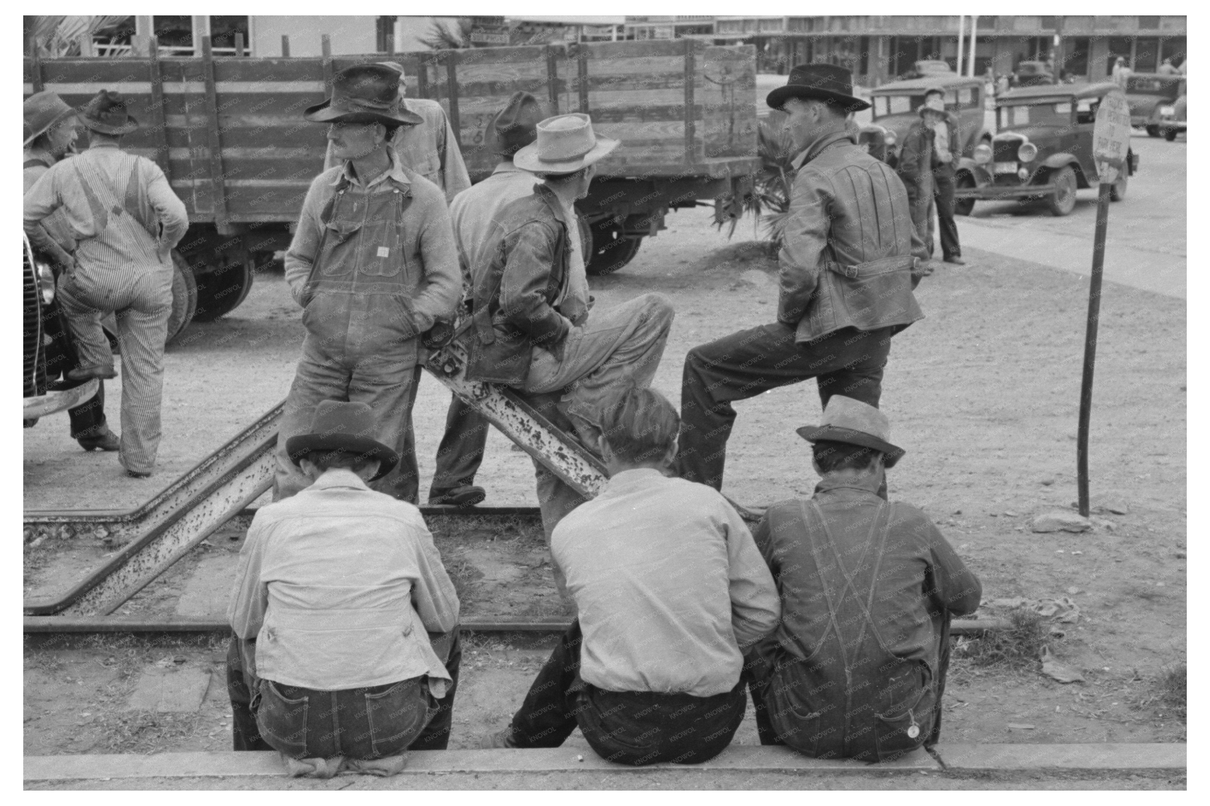 Day Laborers Waiting for Work in Raymondville Texas 1939