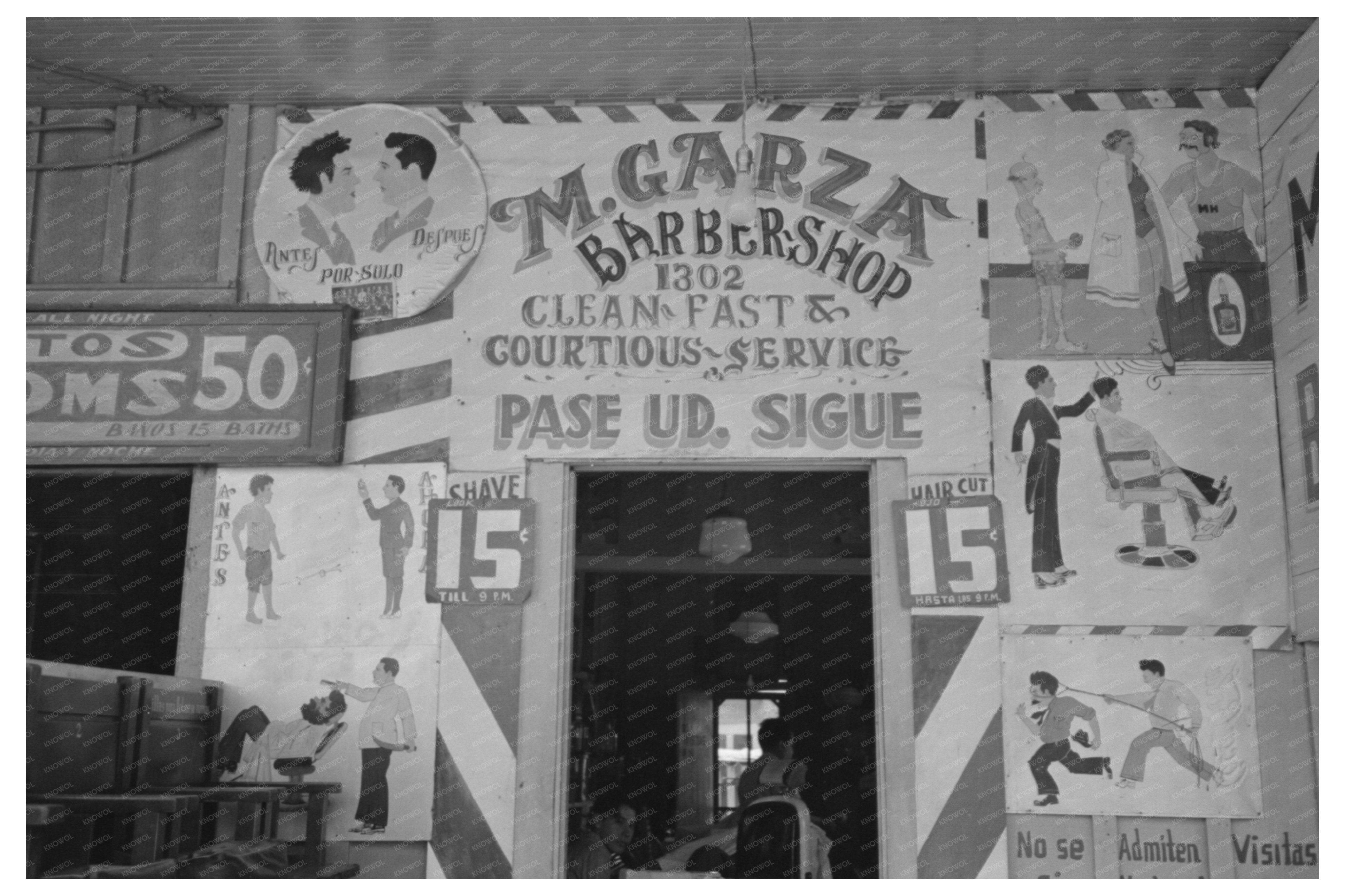 Mexican Barbershop Decorations San Antonio Texas 1939