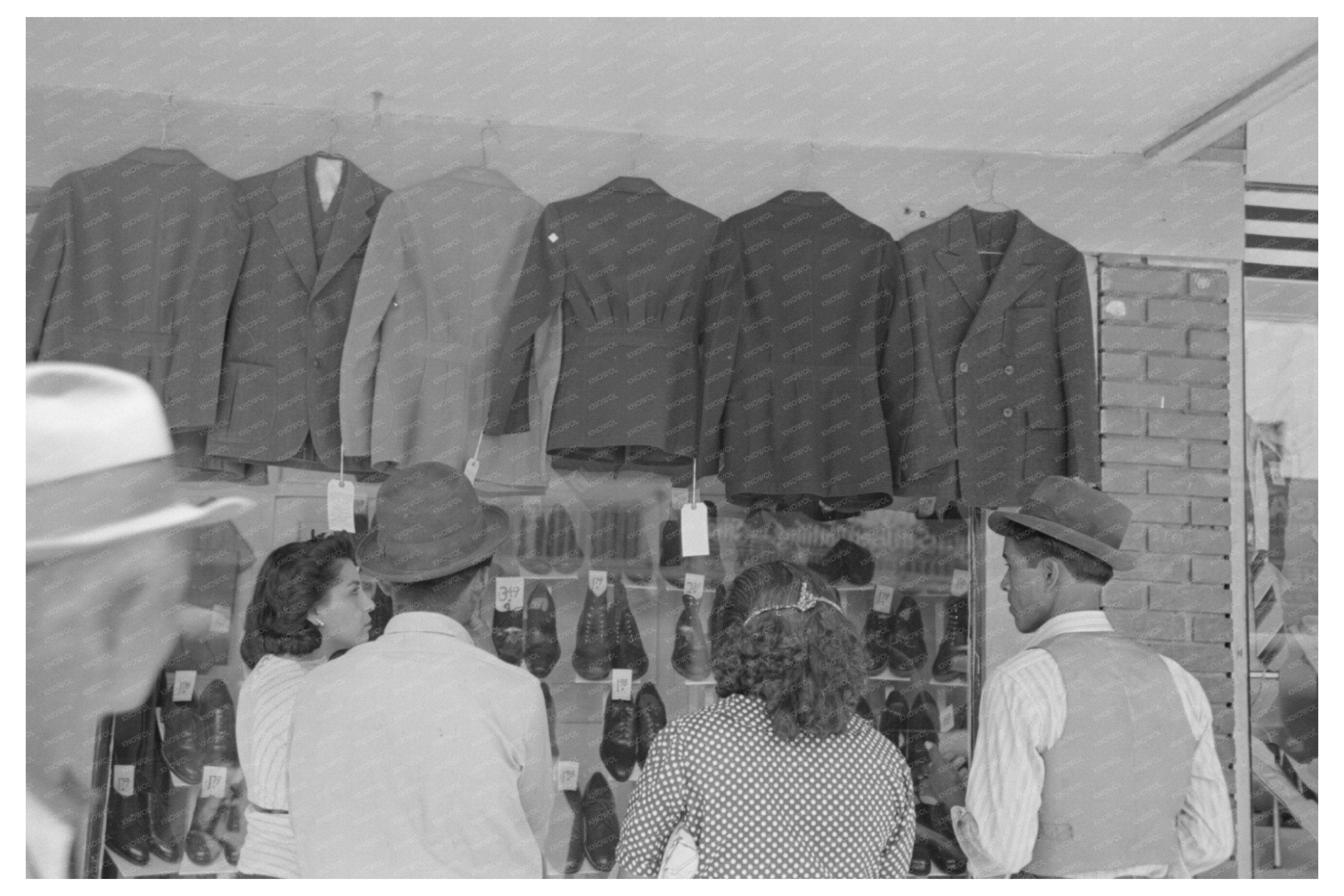 Vintage 1939 San Antonio Suit Shopping Scene