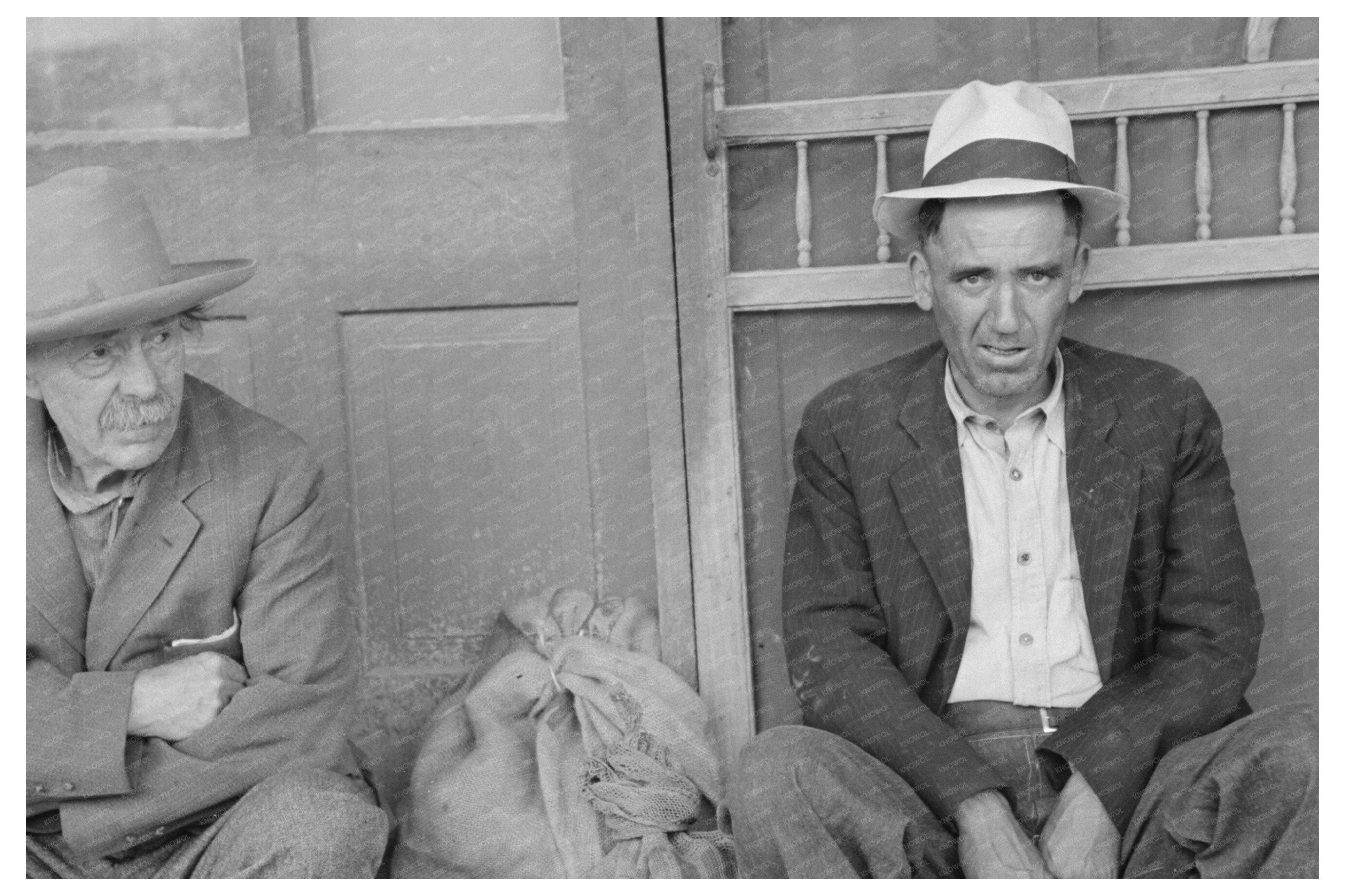 Men Waiting in Line for Relief Commodities San Antonio 1939