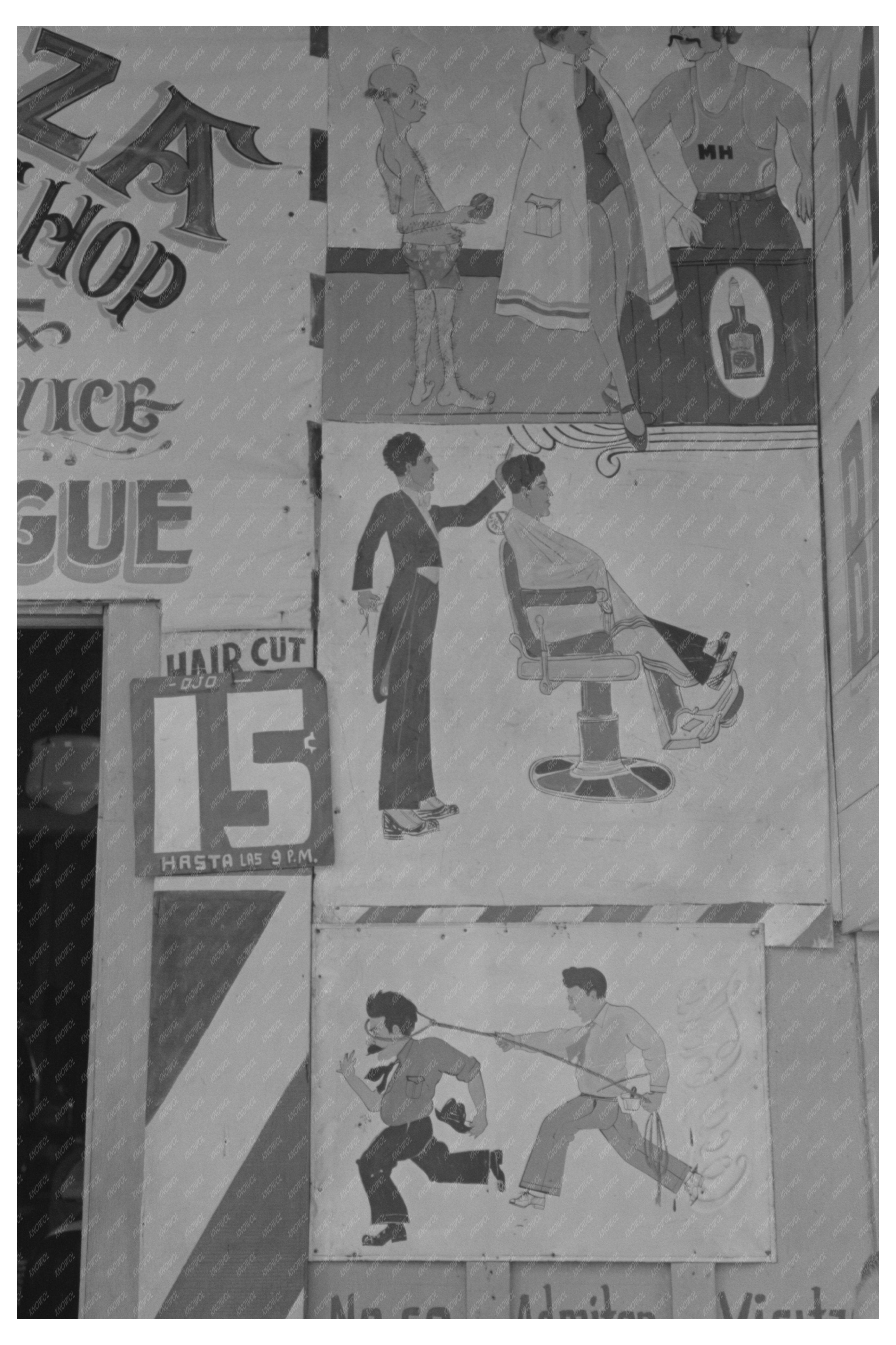 Mexican Barbershop Decorations San Antonio 1939