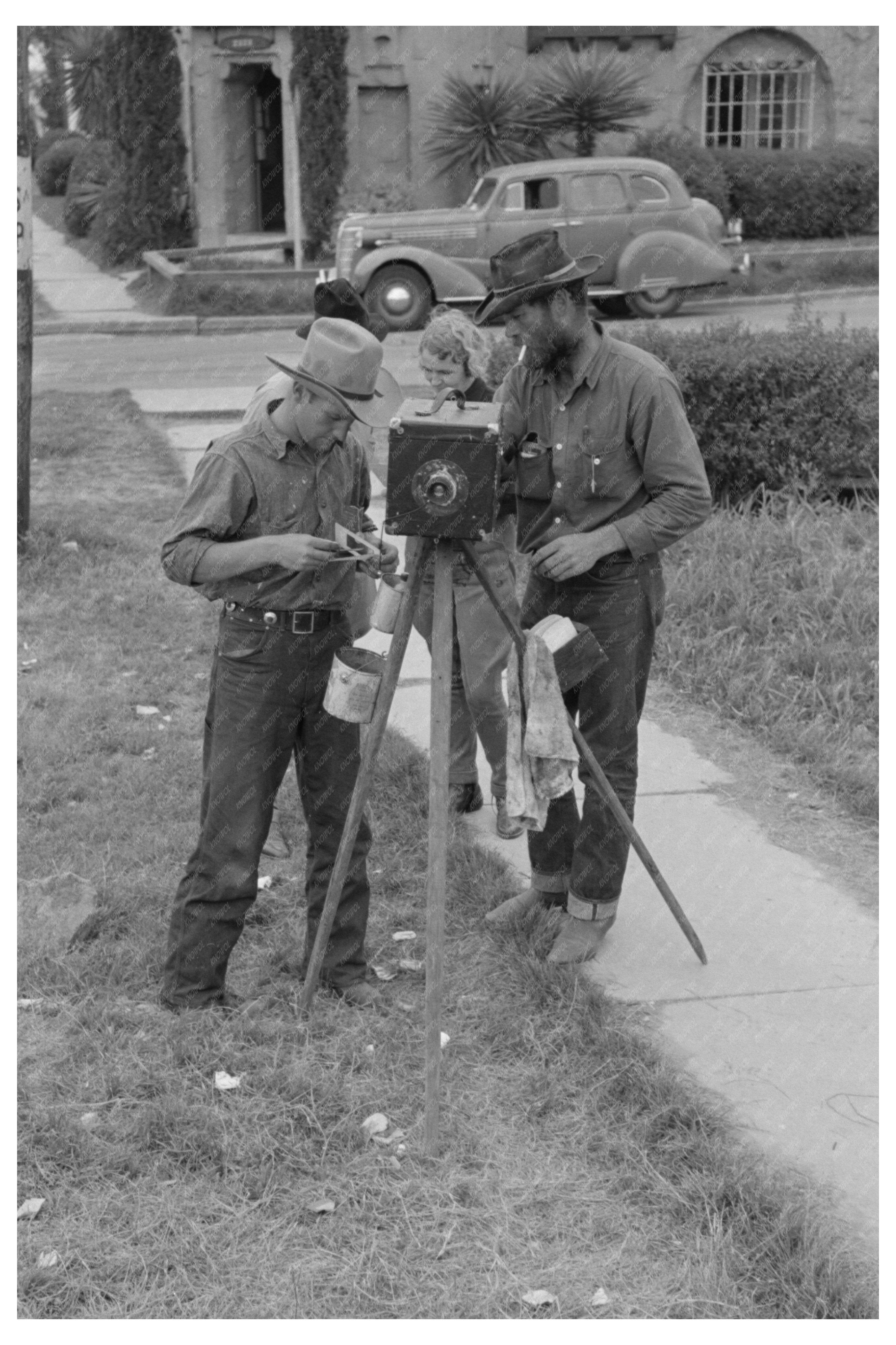 Tintype Cameraman in San Antonio Texas 1939