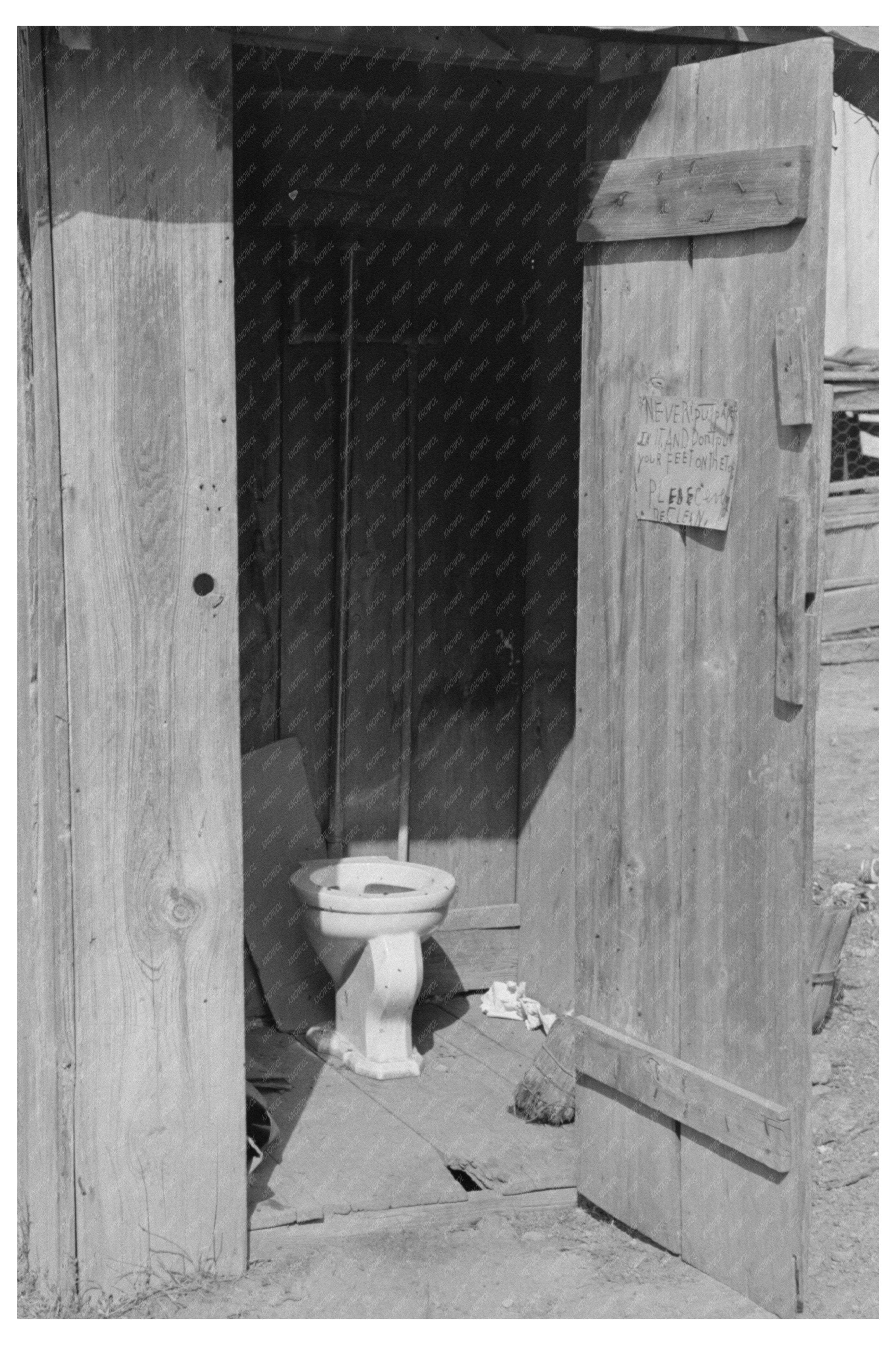Vintage Privy and Corral in San Antonio Texas 1939