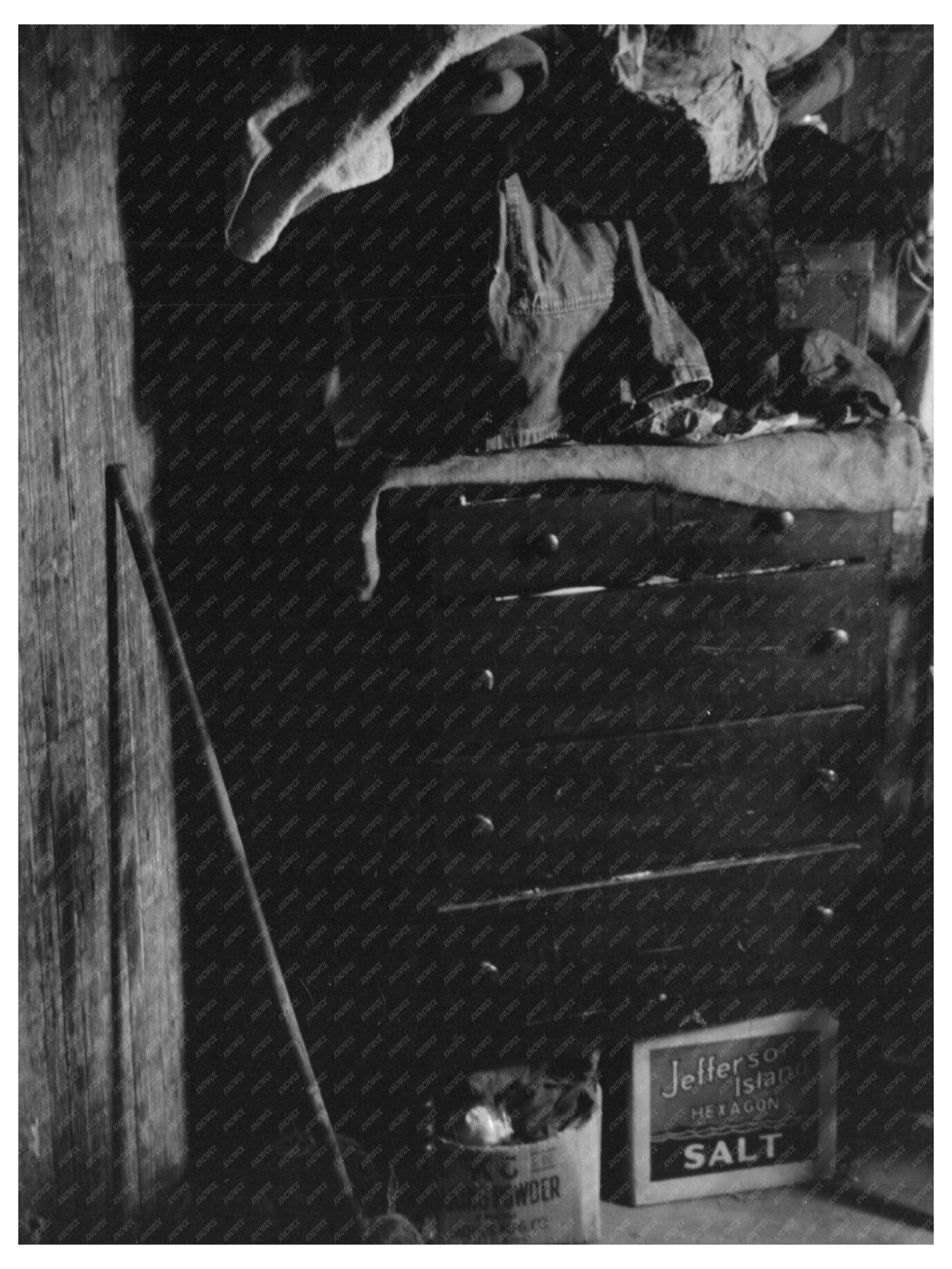 Vintage Privy Interior in San Antonio Texas 1939