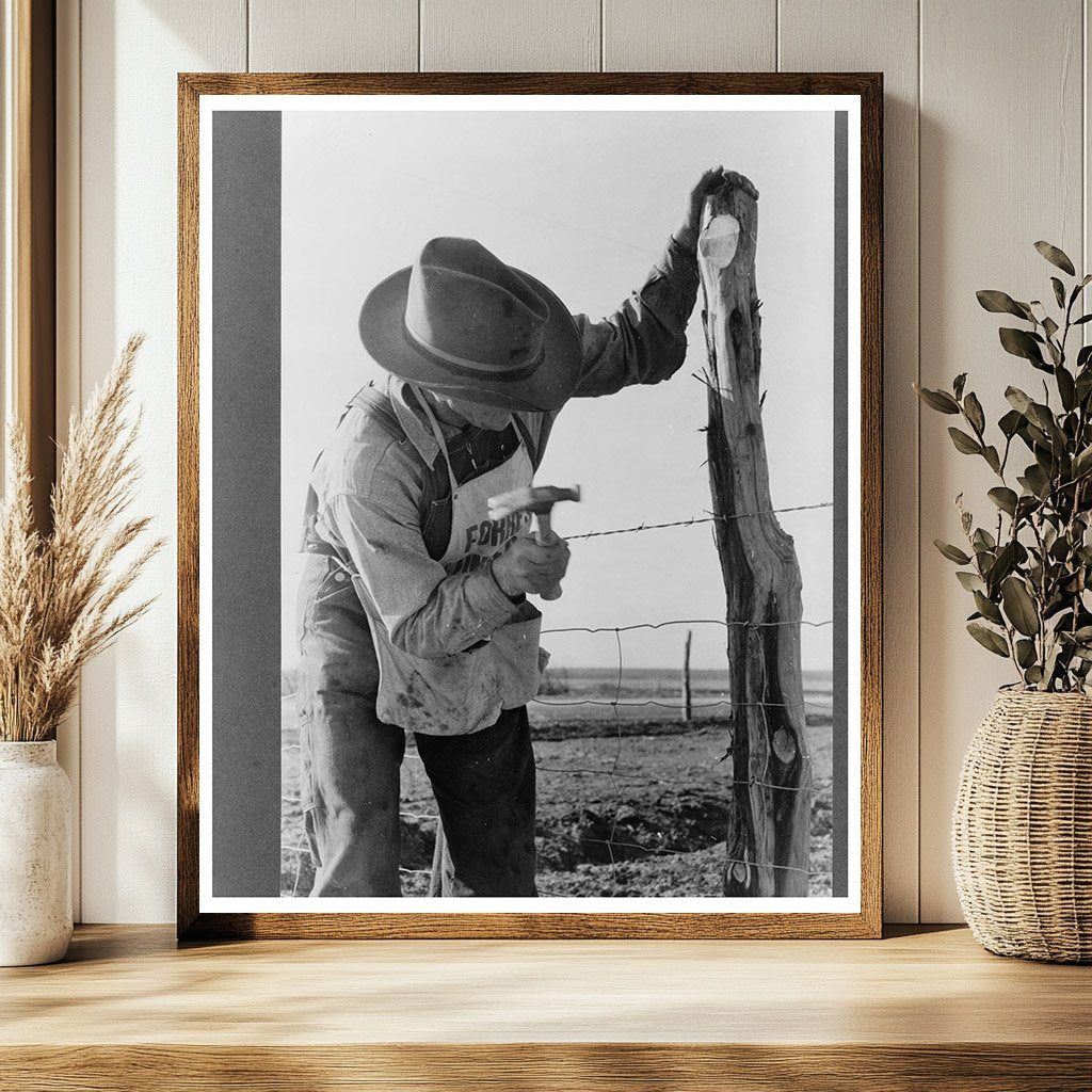 Barbed Wire Fence Installation Milton Farm El Indio Texas 1939