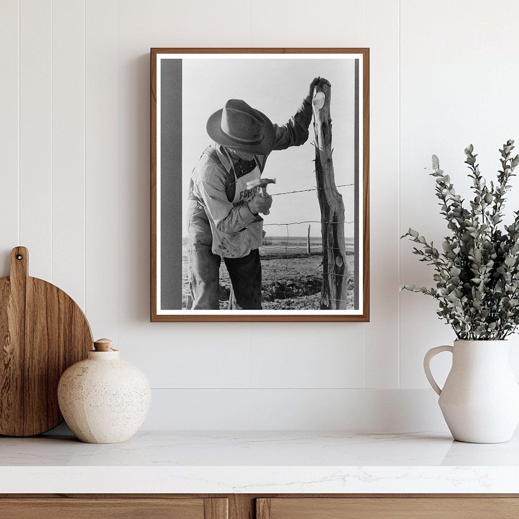 Barbed Wire Fence Installation Milton Farm El Indio Texas 1939