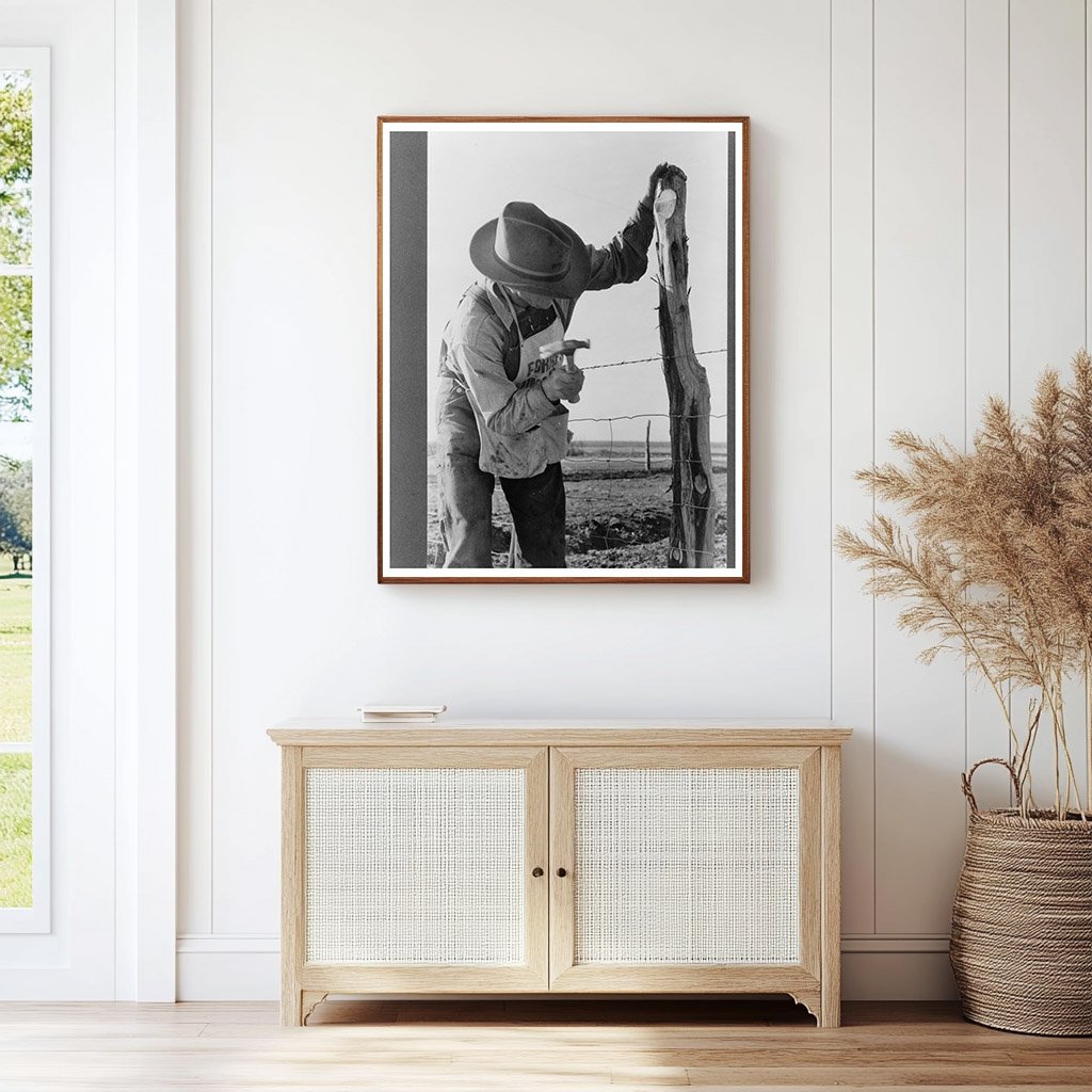 Barbed Wire Fence Installation Milton Farm El Indio Texas 1939