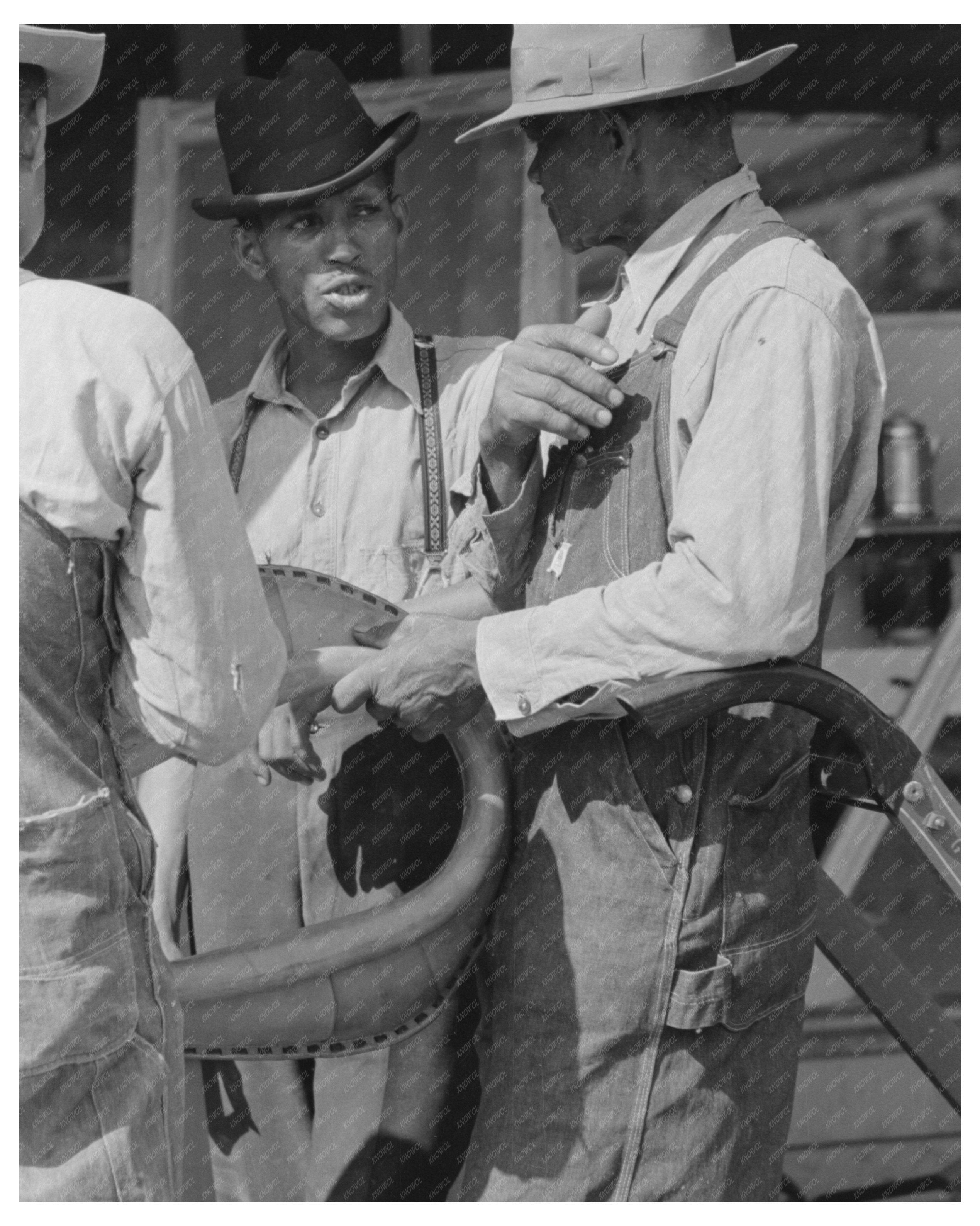 Farmers Conversing in San Augustine Texas April 1939