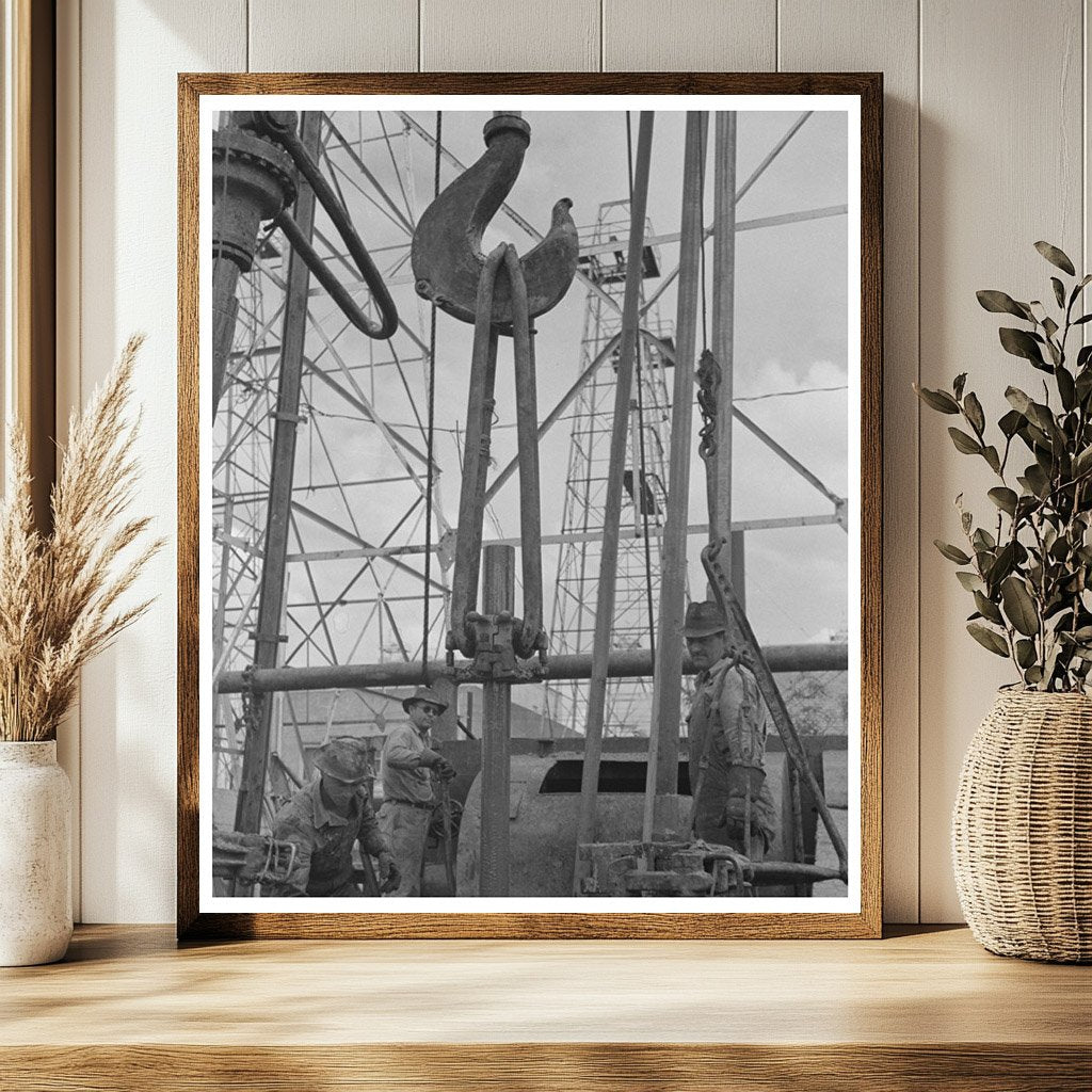 Oil Field Workers Removing Pipe in Kilgore Texas 1939