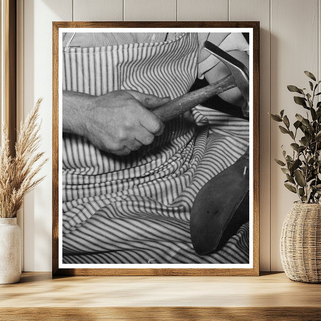 Cowboy Boot Sole Crafting in Alpine Texas 1939