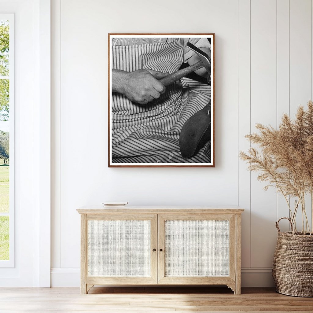 Cowboy Boot Sole Crafting in Alpine Texas 1939