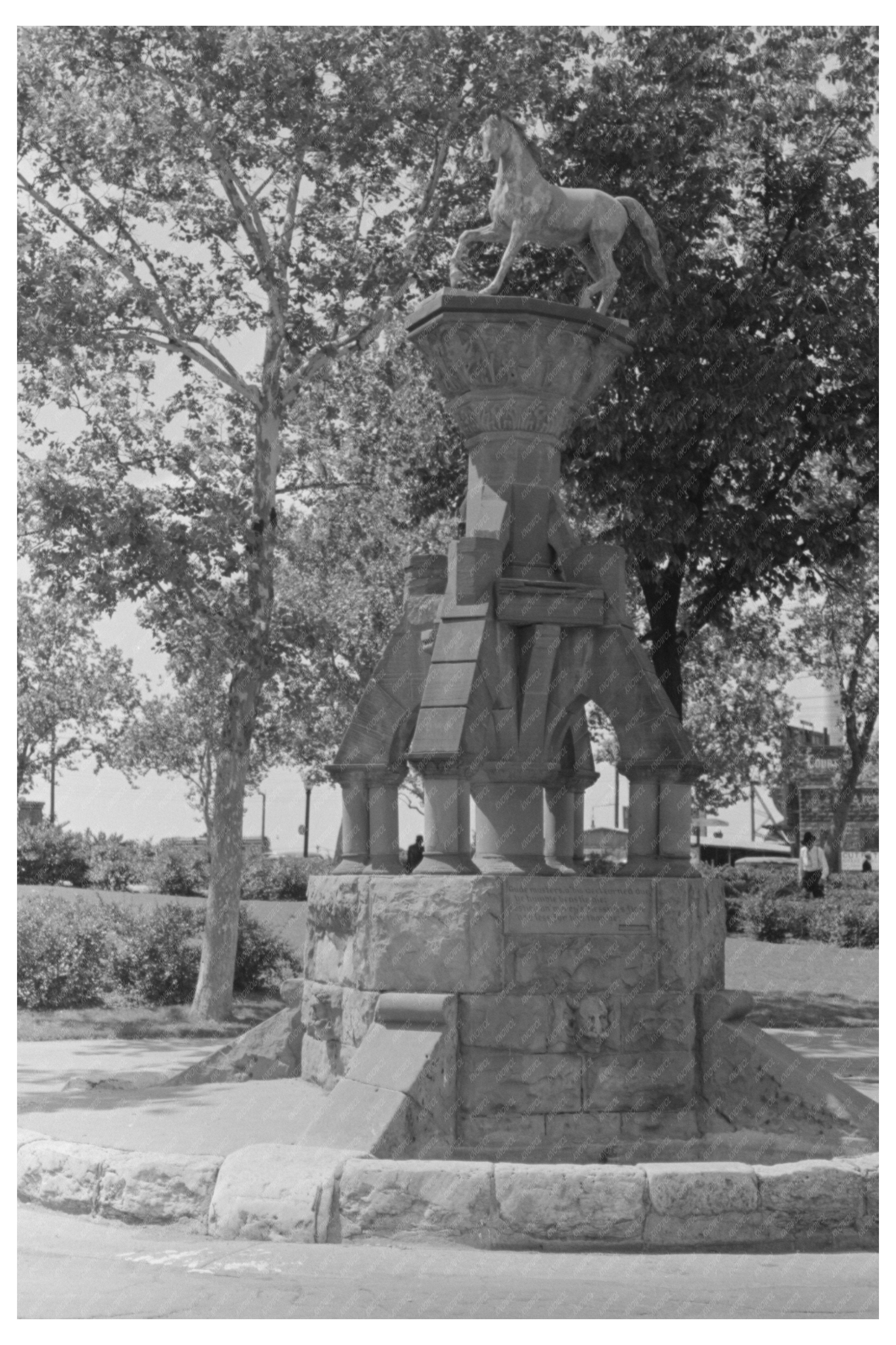 Vintage Horse Watering Trough Fort Worth Texas 1939