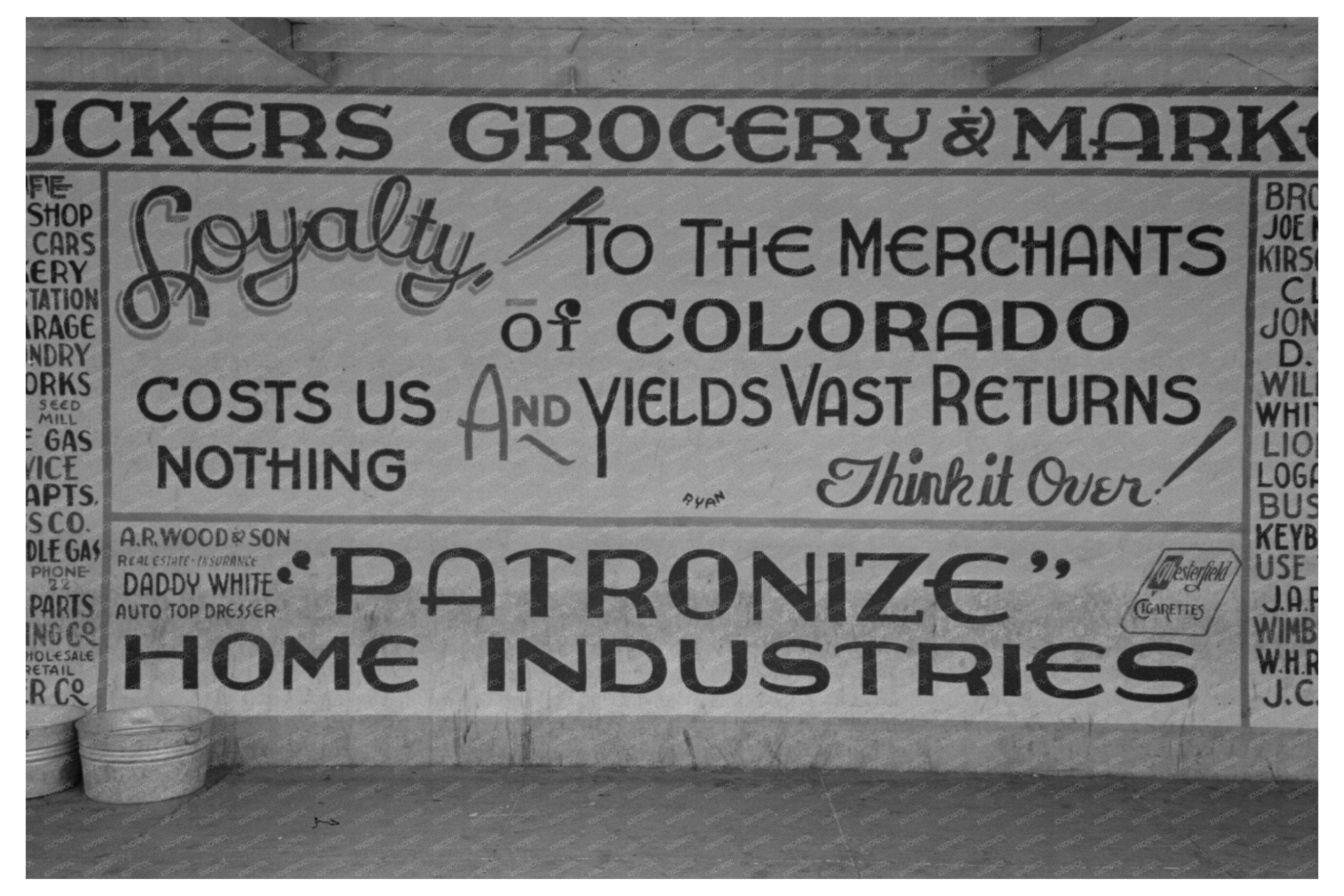 Sign in Colorado City Texas May 1939
