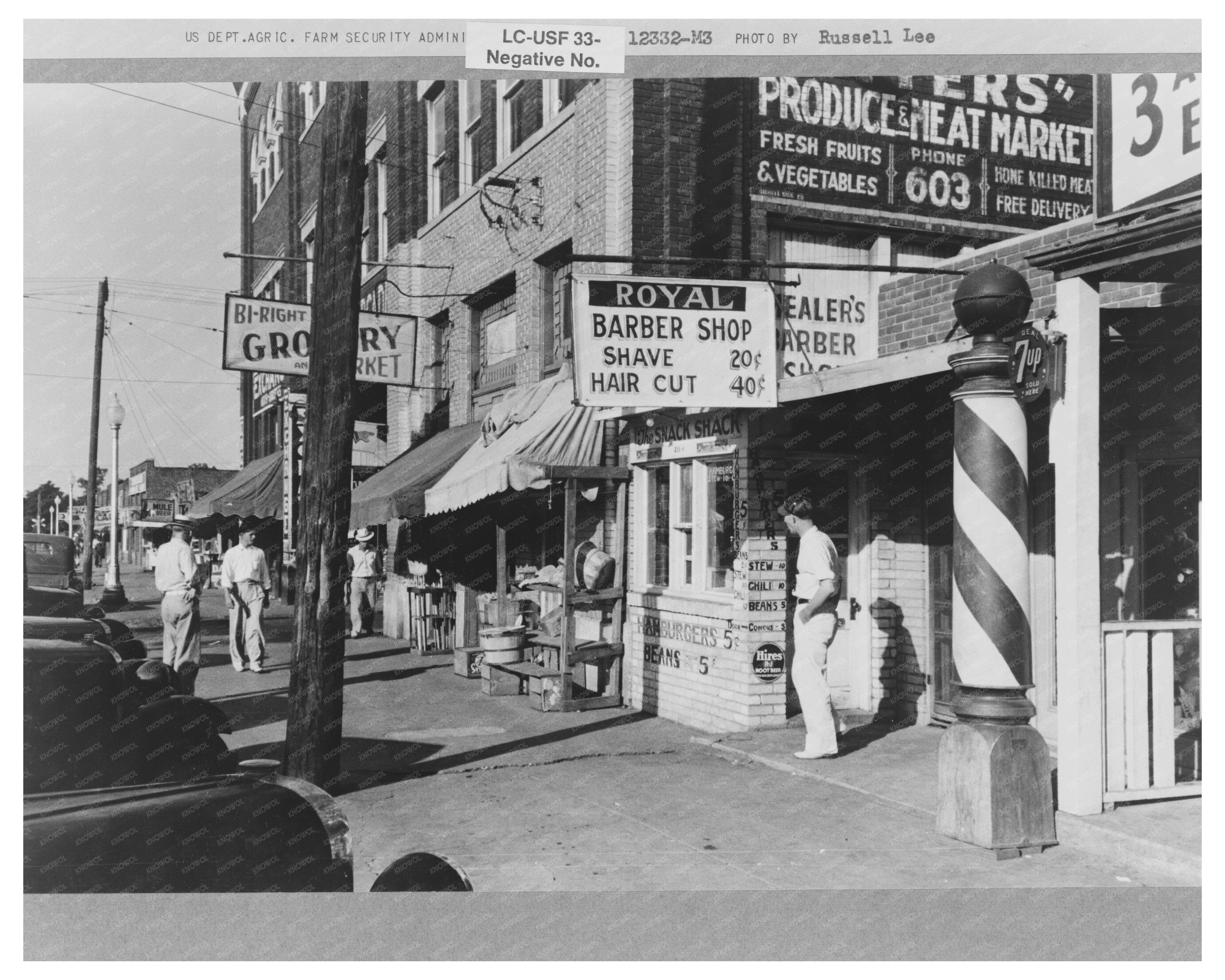 Muskogee Oklahoma Street Scene July 1939 Urban Life