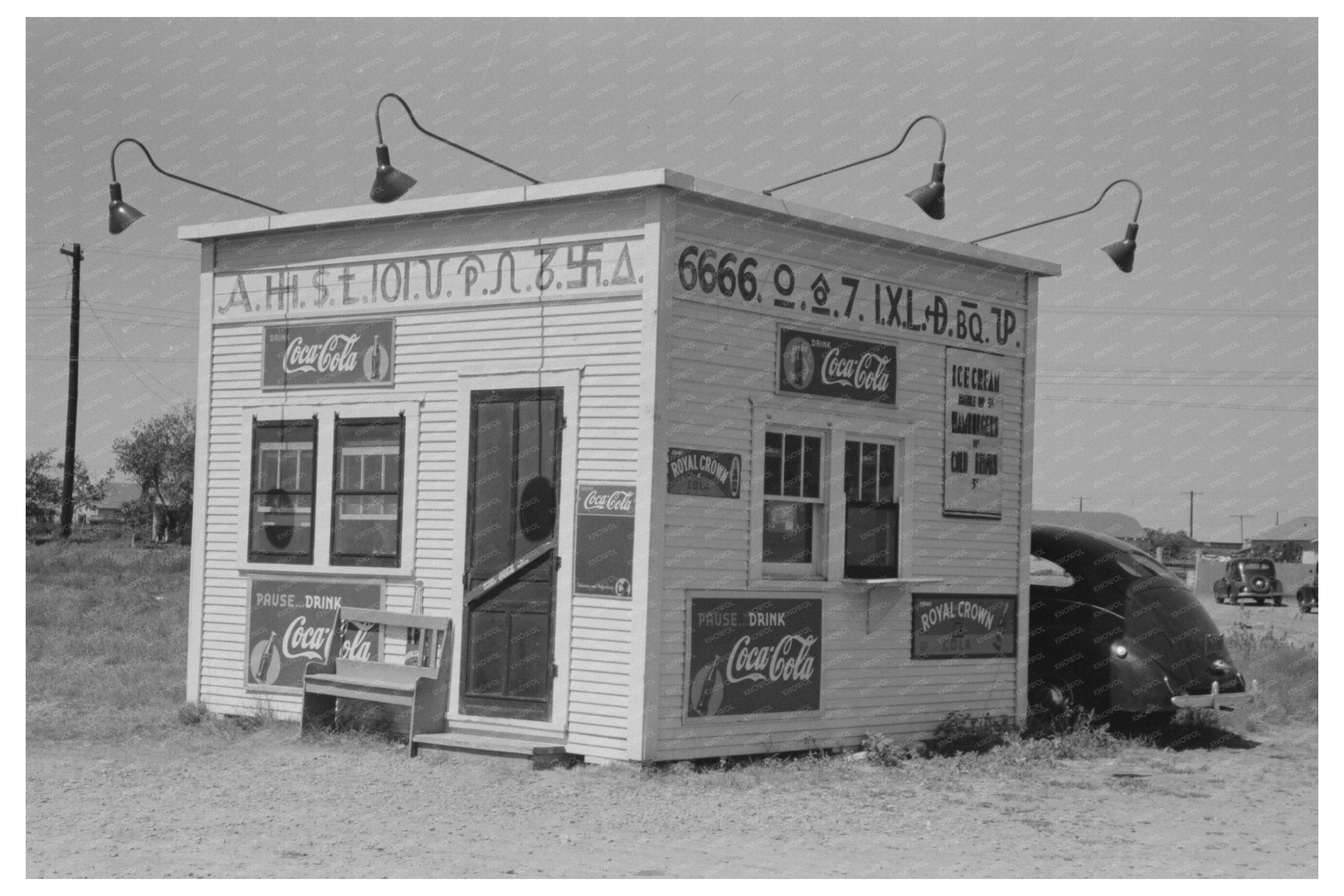 Vintage Hamburger Stand in Dumas Texas 1939
