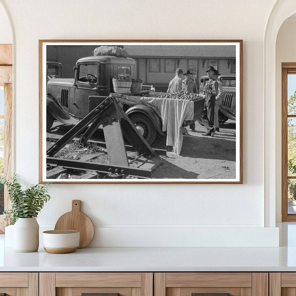 Vintage Truck Loaded with Apples Jacksonville Texas 1939