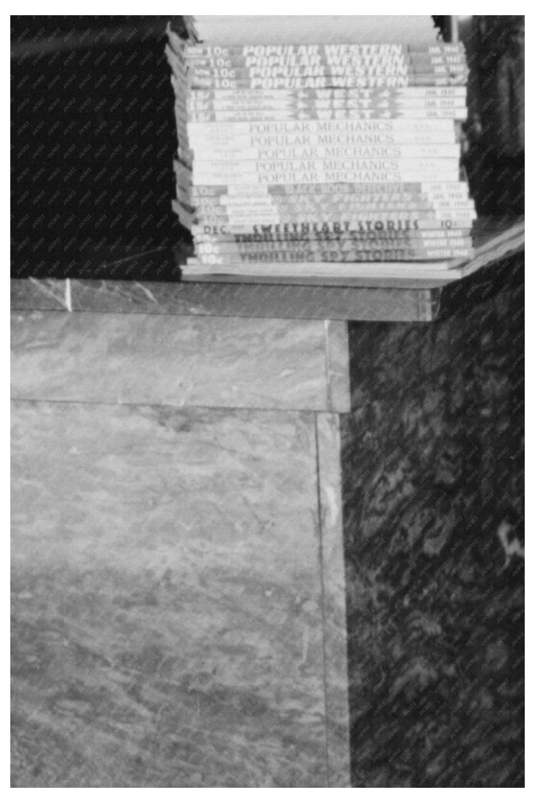 Vintage Woman at Soda Fountain Taylor Texas October 1939