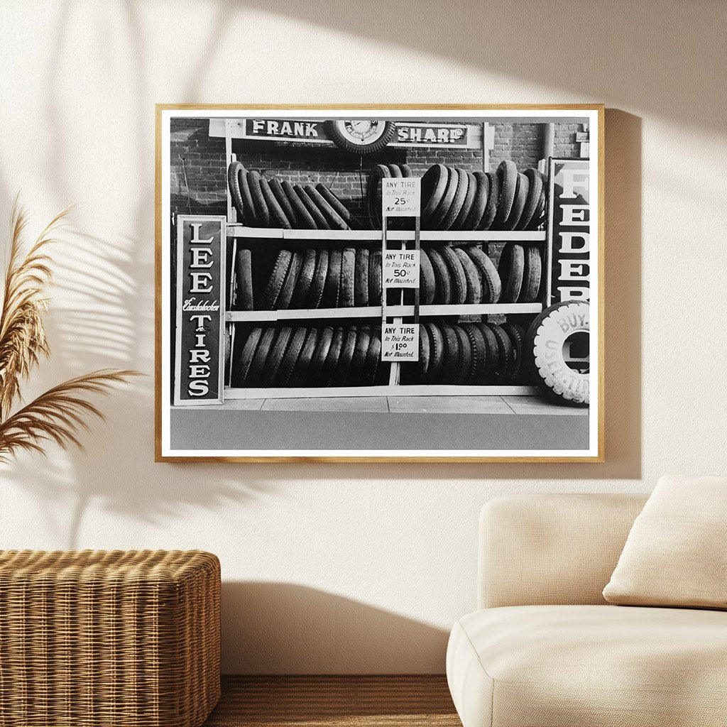 Used Tire Sales Lot in Waco Texas November 1939