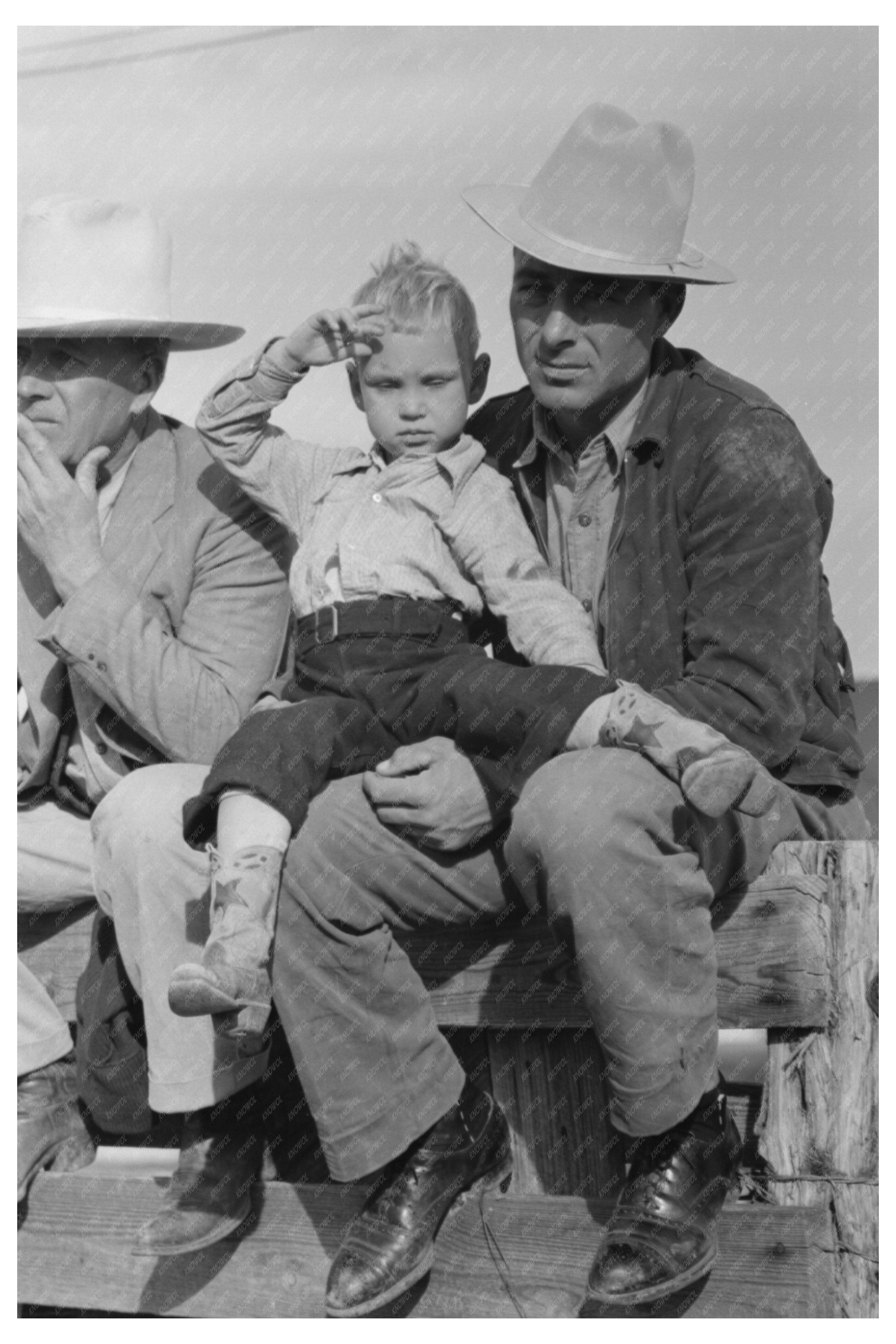 West Texan and Son at Horse Auction Eldorado 1939