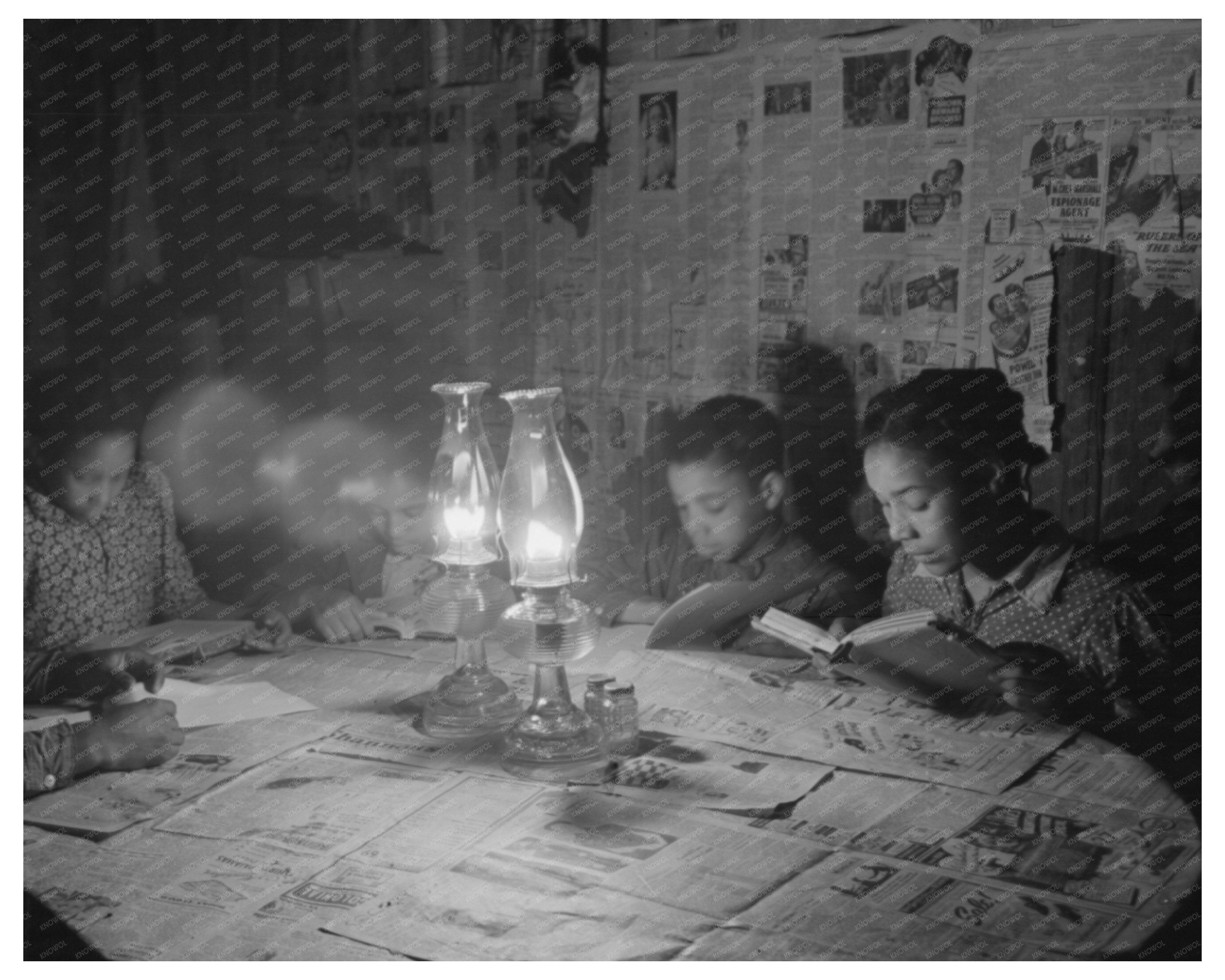 Family Dinner Gathering in Creek County Oklahoma 1940
