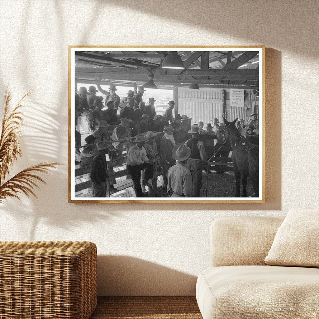 Horse Auction at West Texas Stockyards March 1940