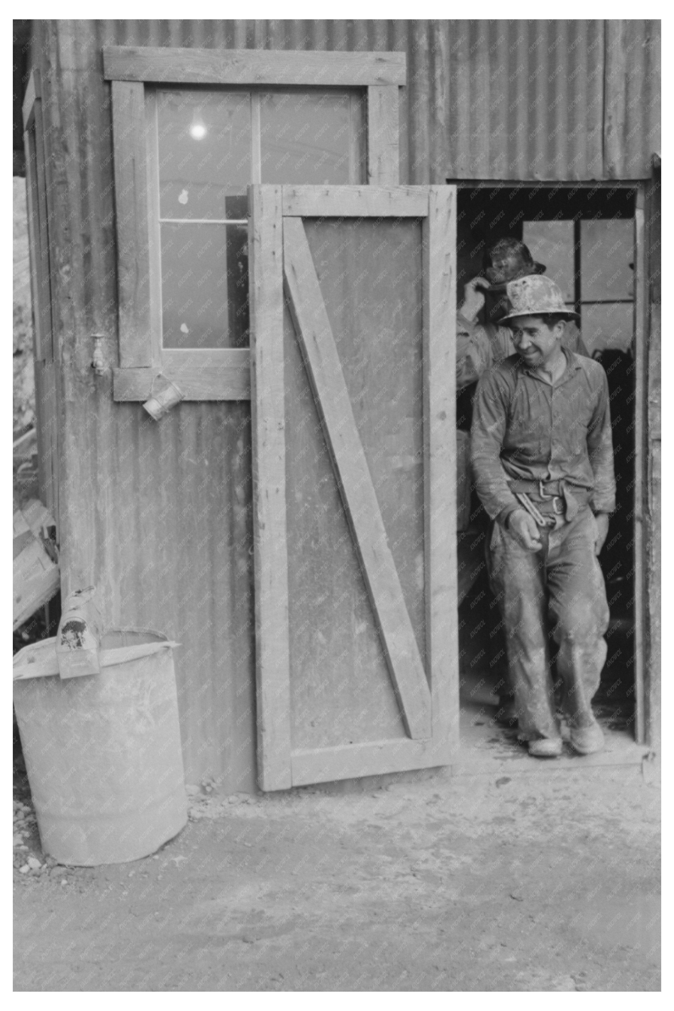 Miner at Work End of Day Mogollon New Mexico 1940