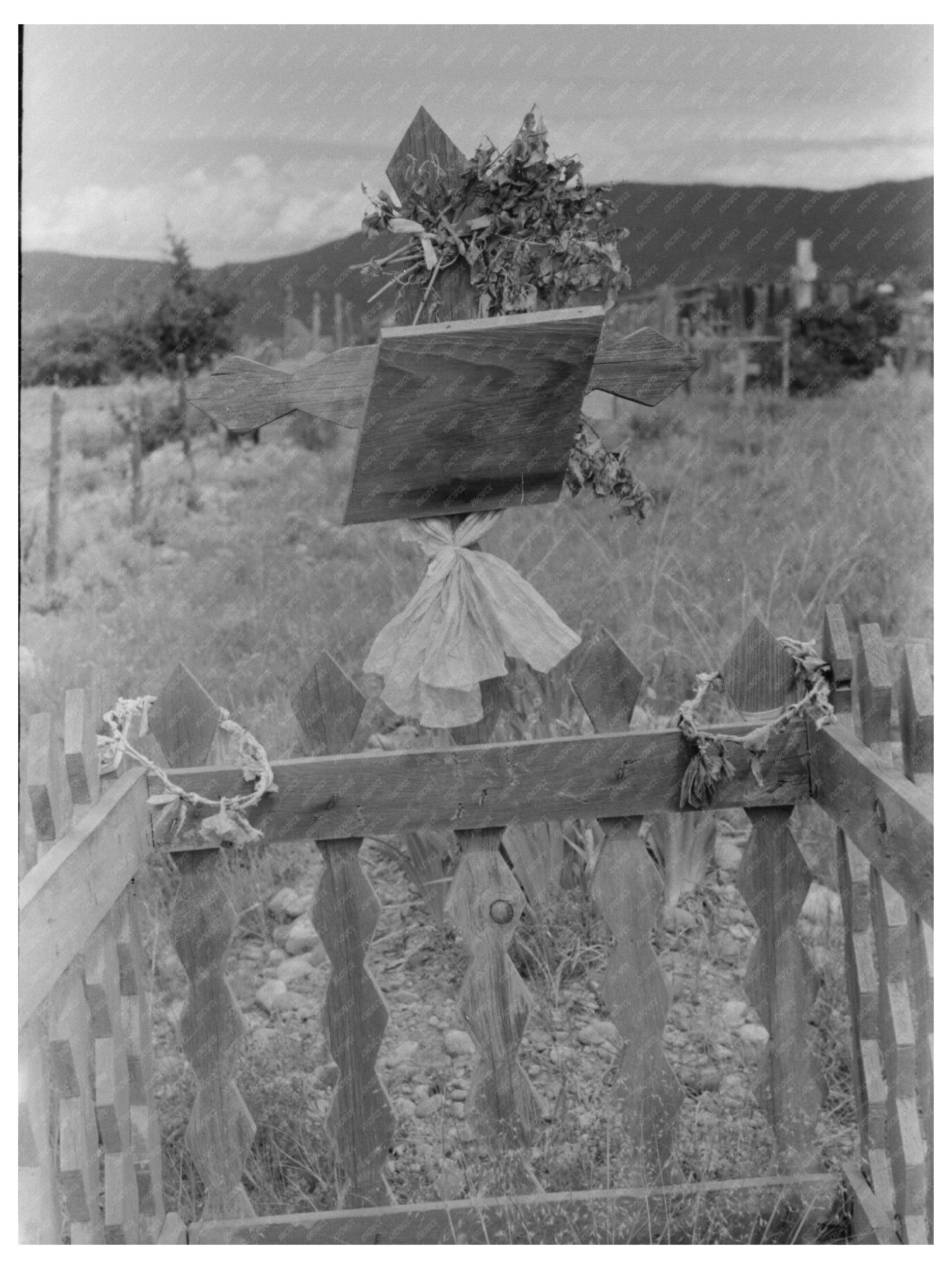 Grave Decoration in Penasco New Mexico July 1940