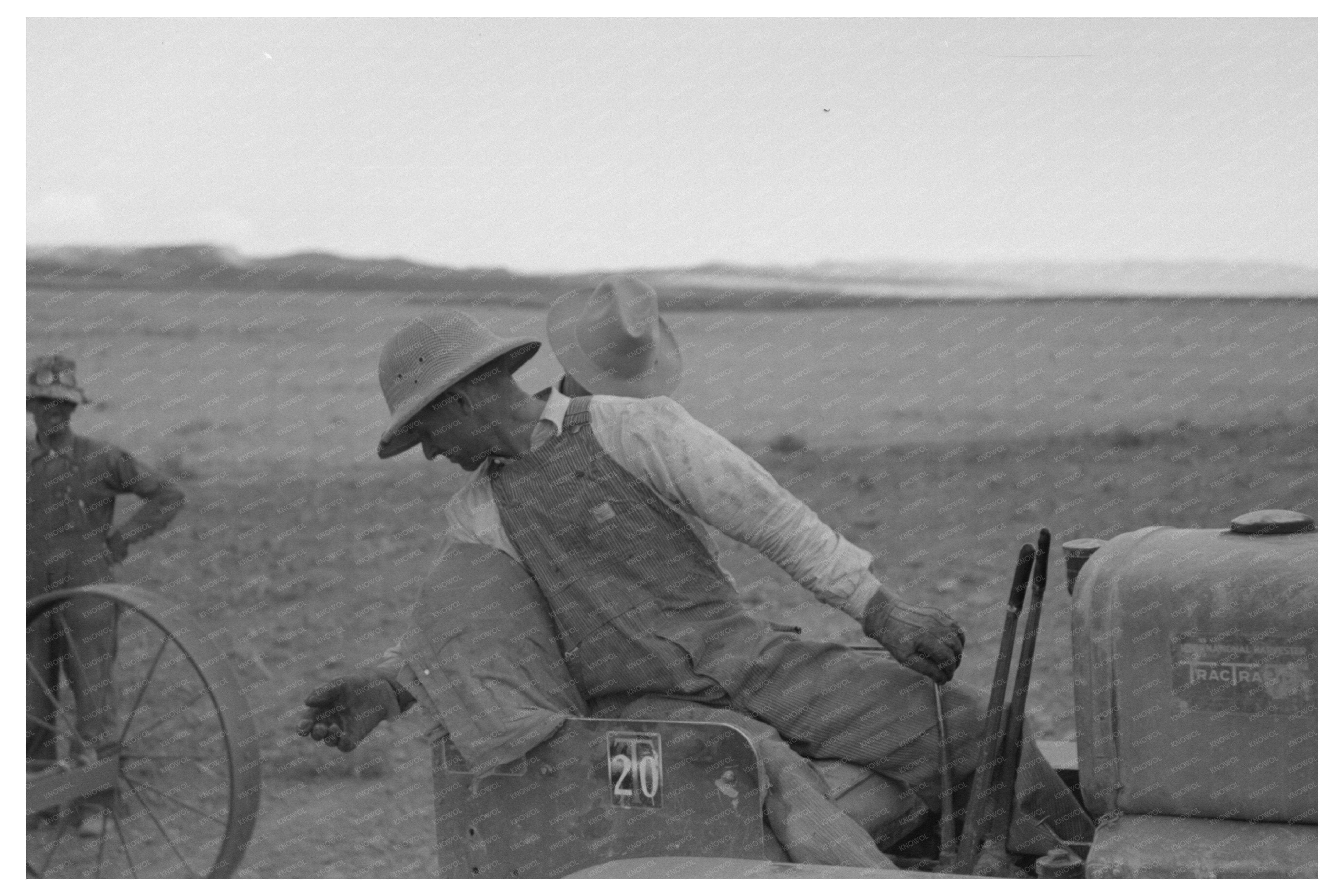 Mormon Farmer at FSA Cooperative Drill Idaho 1940