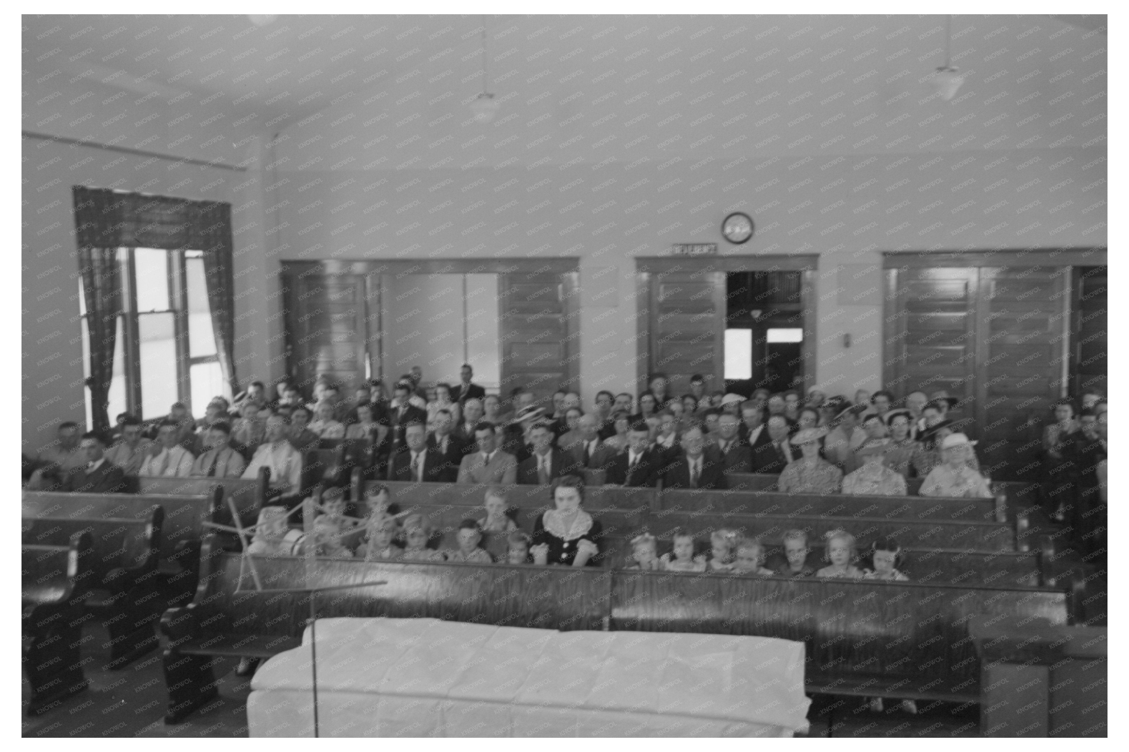Mormon Church Sunday Morning in Mendon Utah 1940