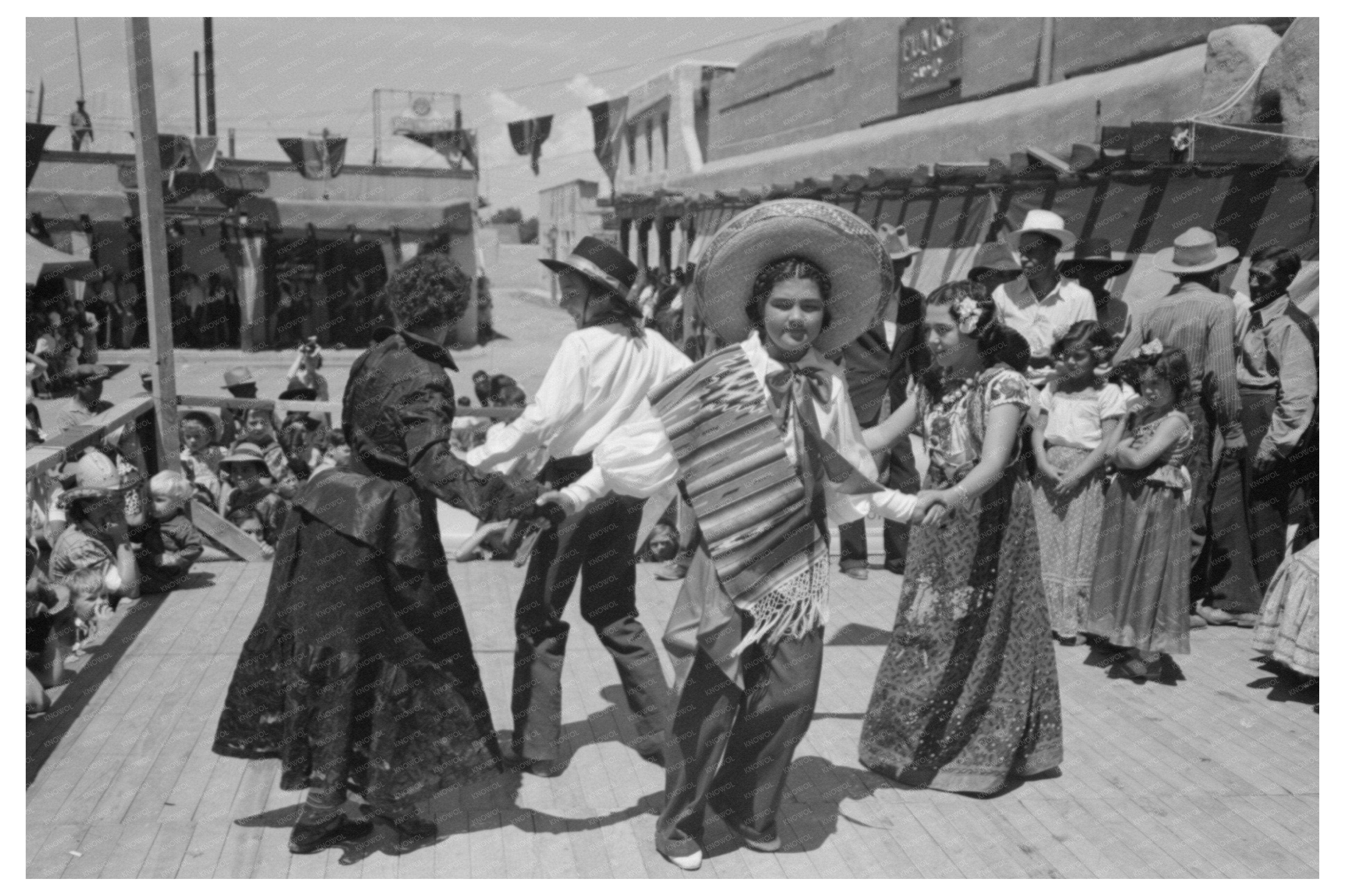 Native Spanish-American Dance Fiesta Taos New Mexico 1944