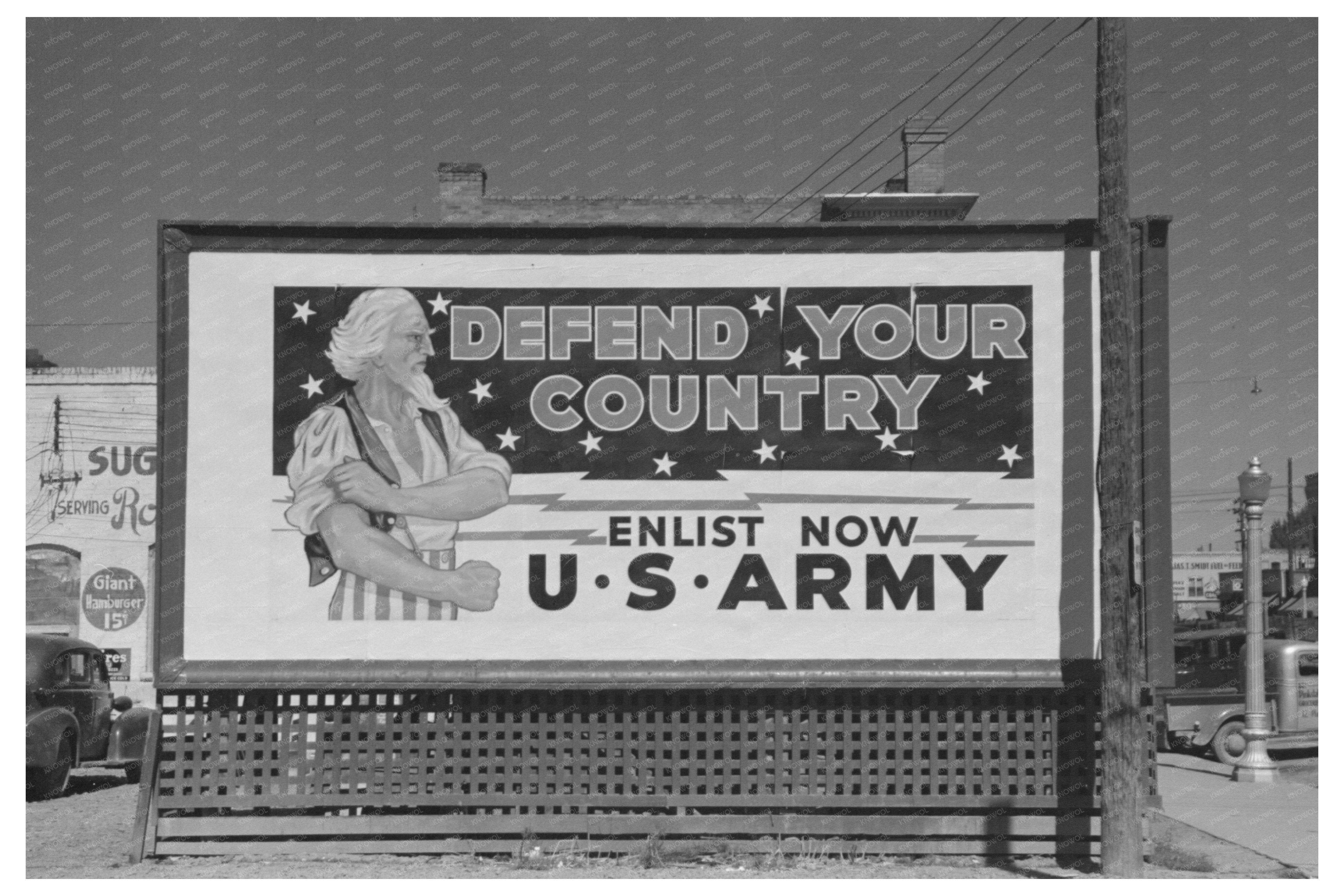 Montrose Colorado Signage September 1940 Historic Image