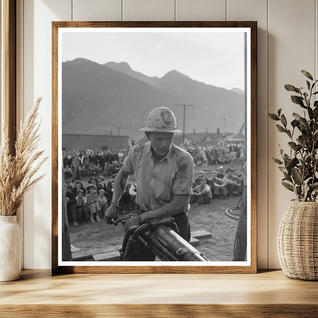 Gold Miner Hand-Drilling Contest Silverton Colorado 1940