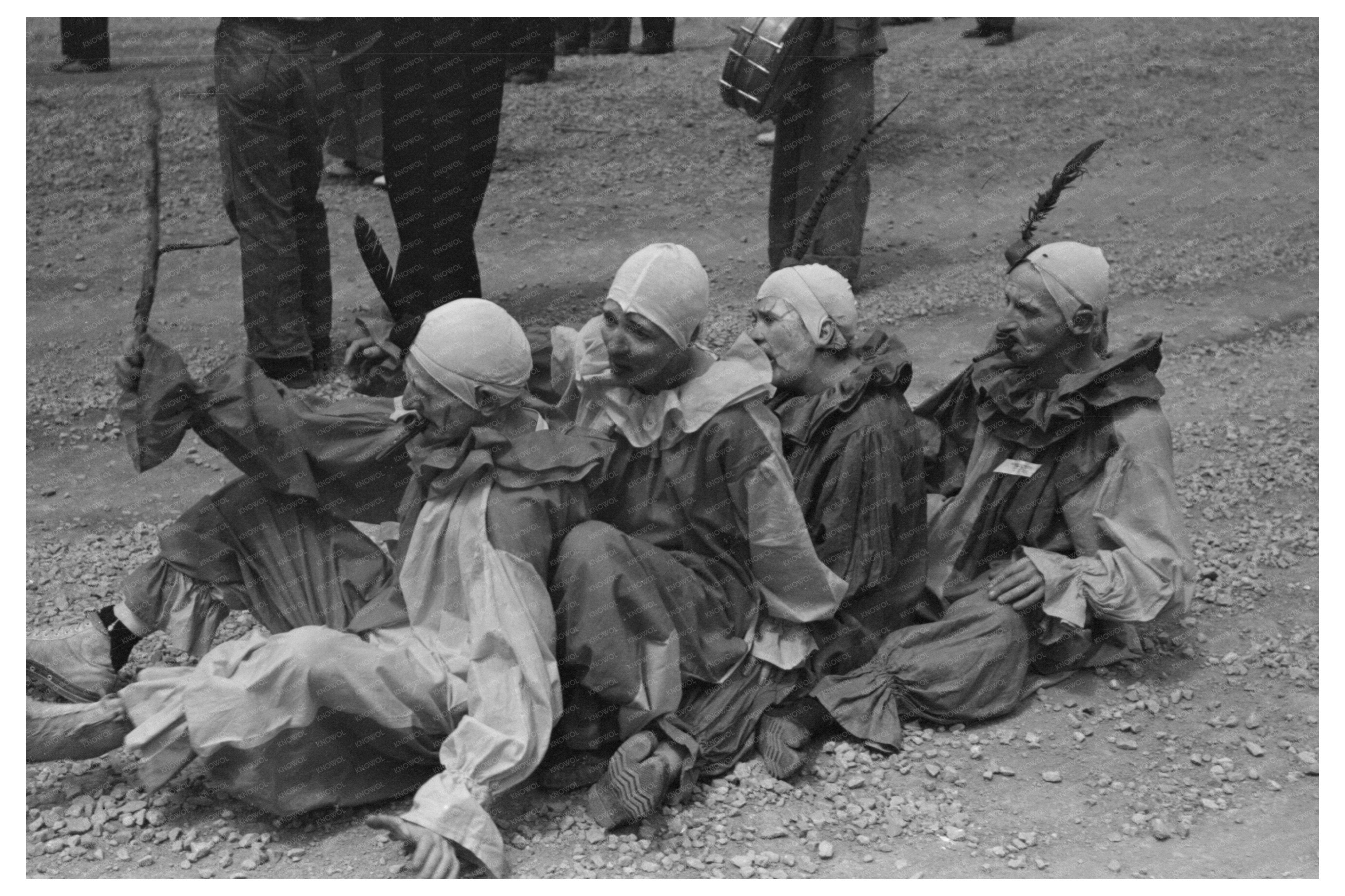 Labor Day Celebration Band and Clowns Silverton 1940