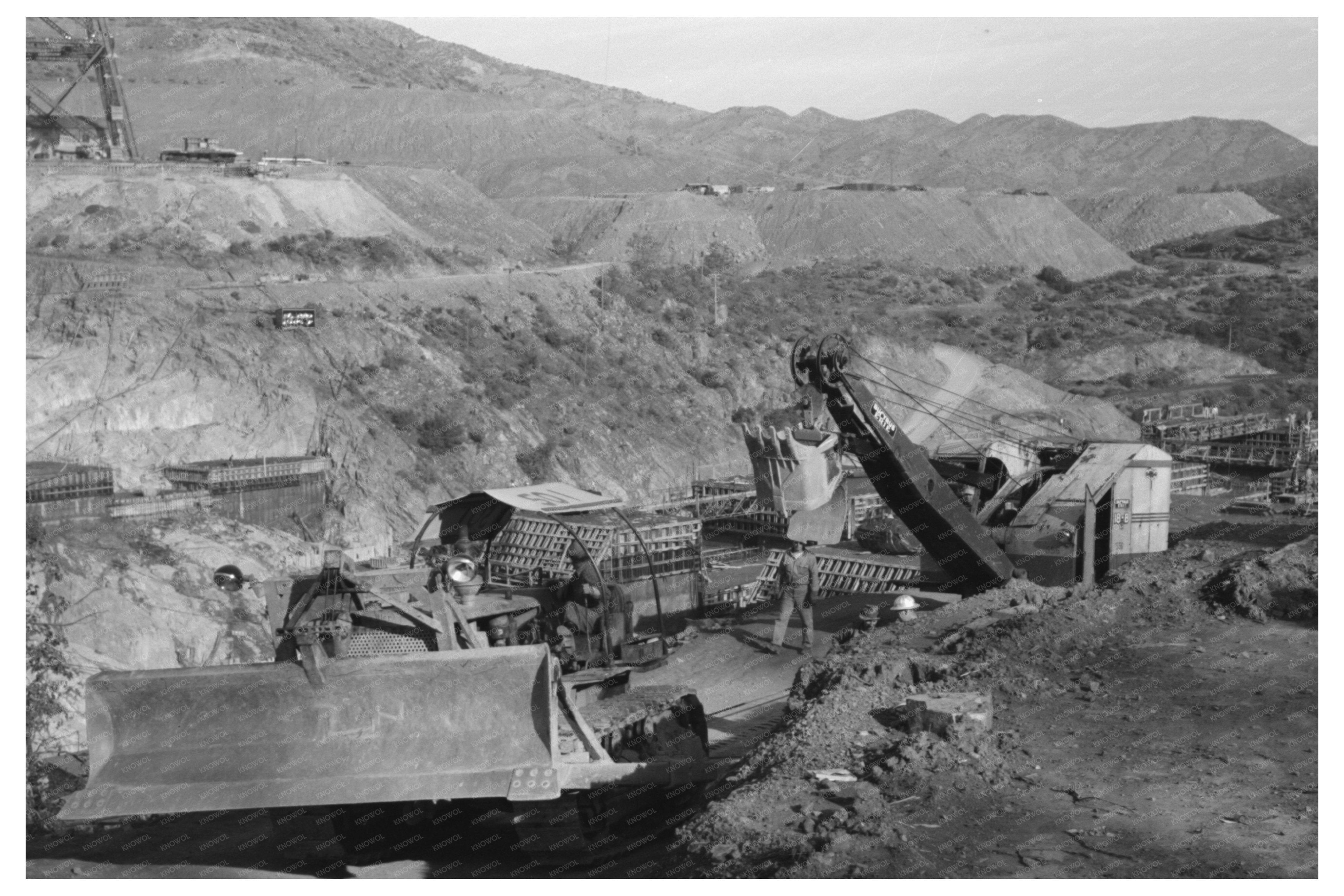 Shasta Dam Construction Vintage Photo Late 1940s