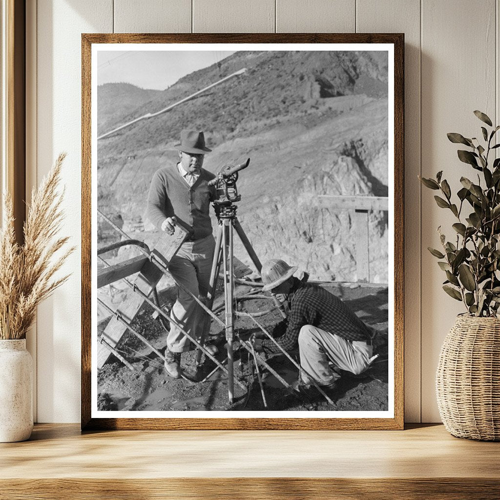 Surveyors Working on Shasta Dam California 1944