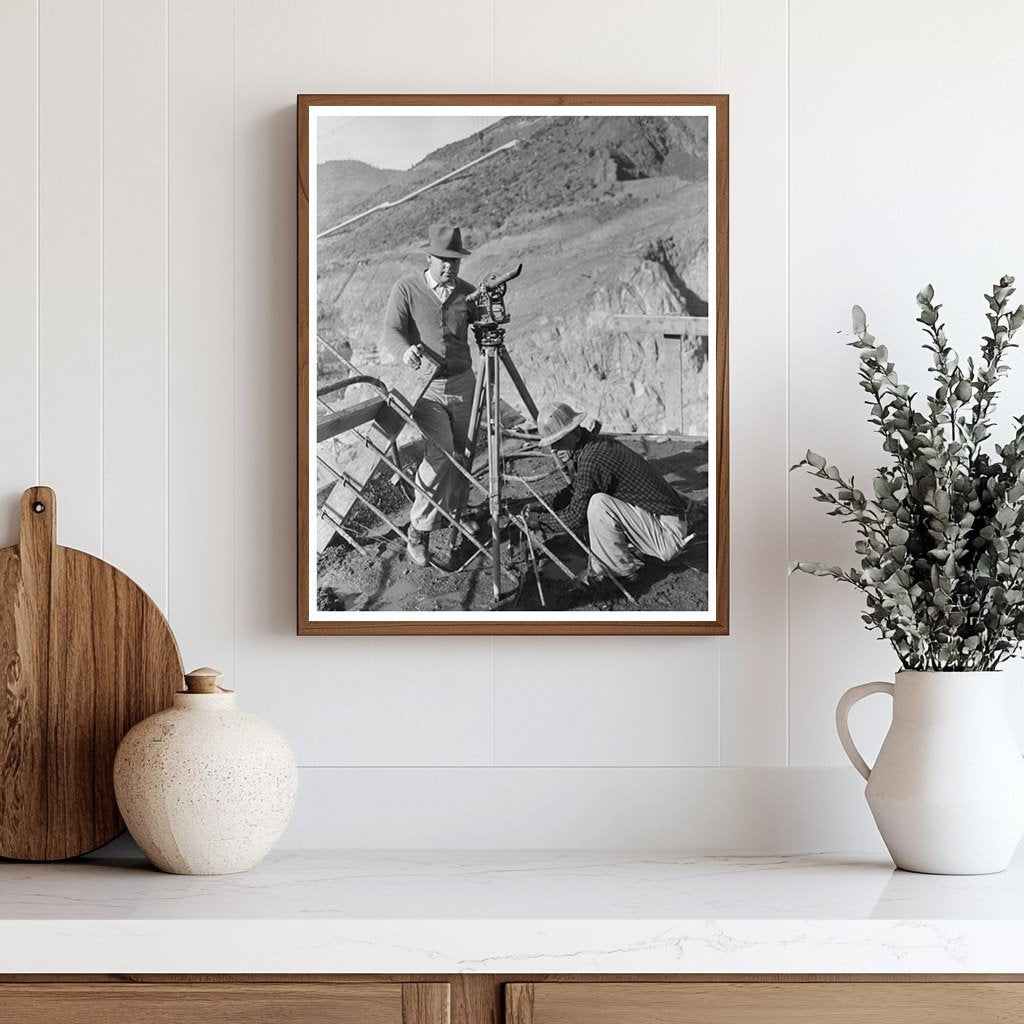 Surveyors Working on Shasta Dam California 1944