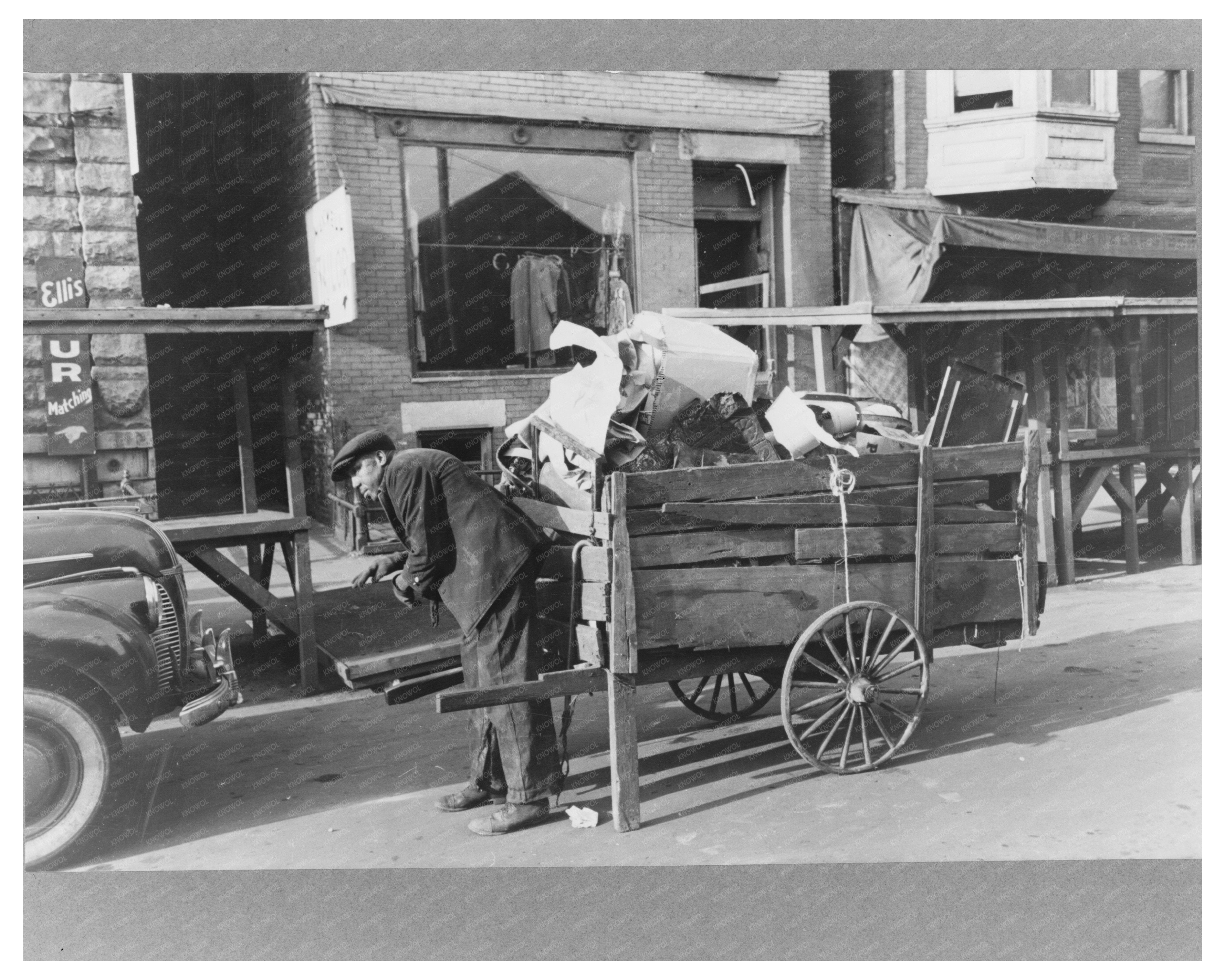 Vintage Junk Cart South Side Chicago April 1941