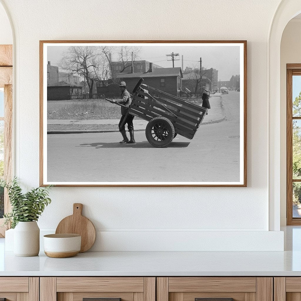 Man-Drawn Carts in South Side Chicago 1941