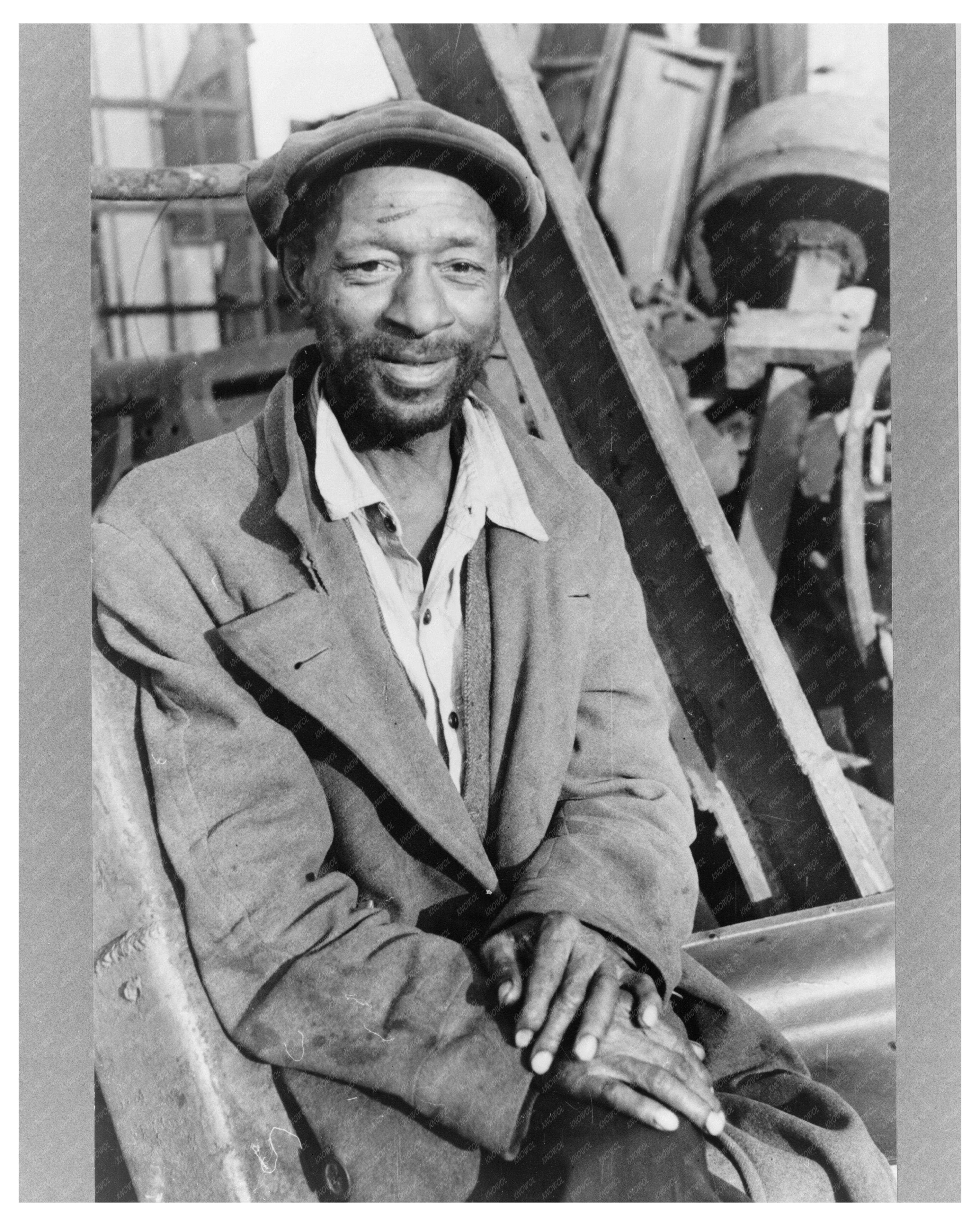 Man on South Side Chicago April 1941 Vintage Photo