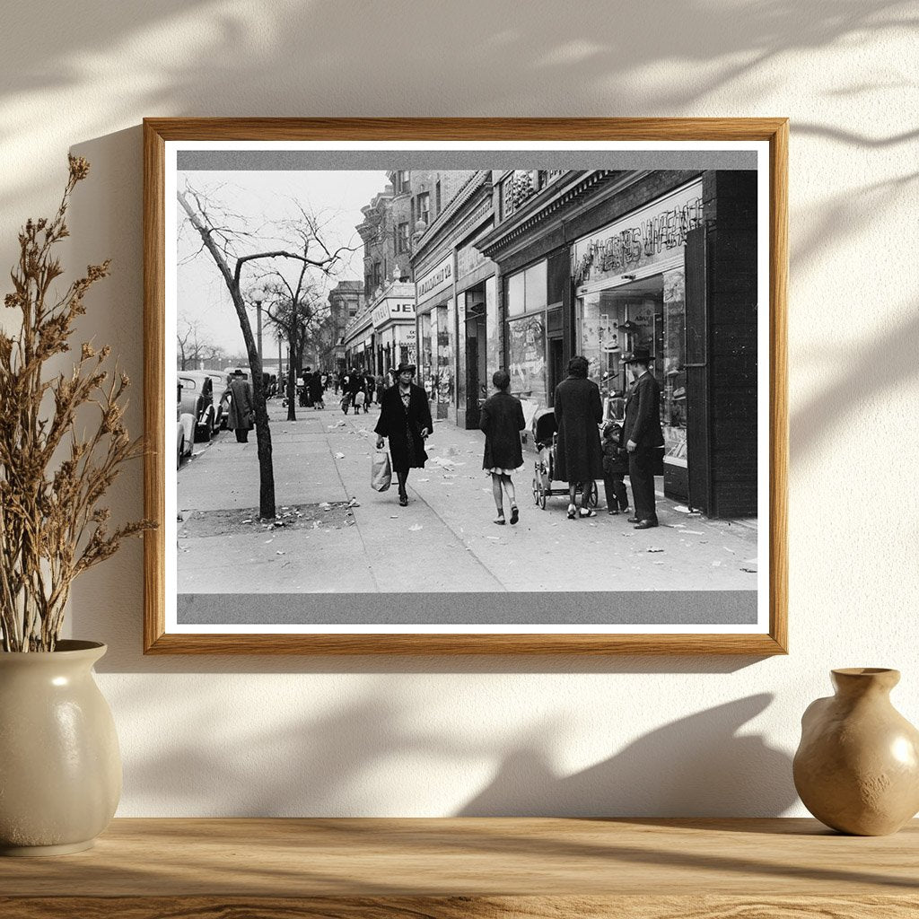 Chicago African American Community Street Scene April 1941