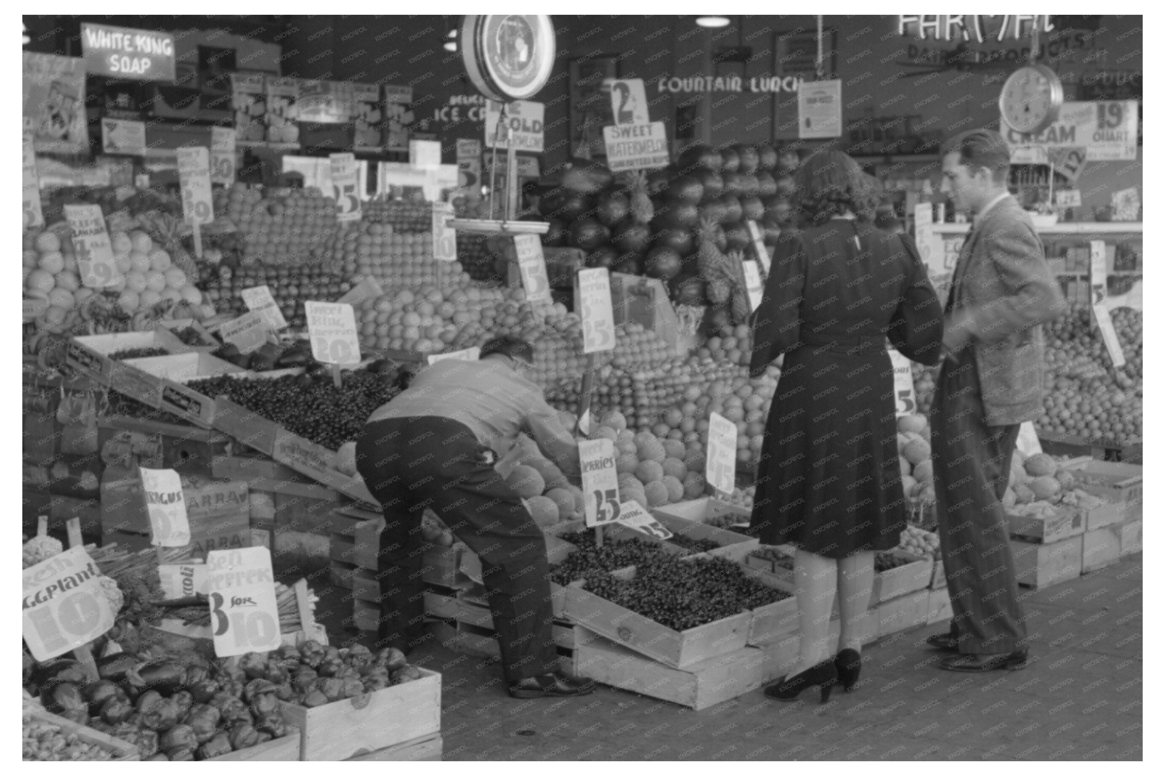 San Diego Vegetable Market Scene June 1941