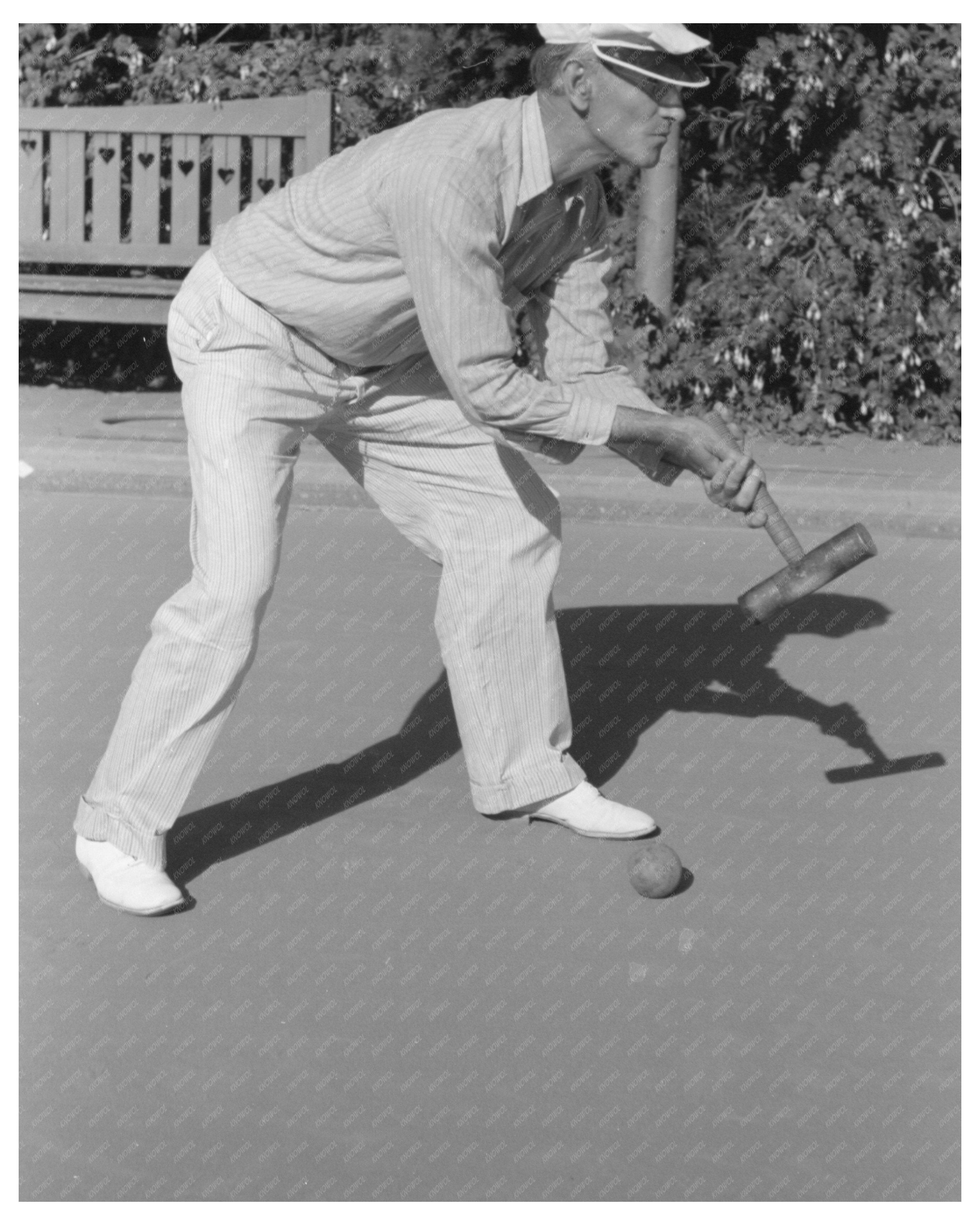 Roque Player in San Diego California June 1941