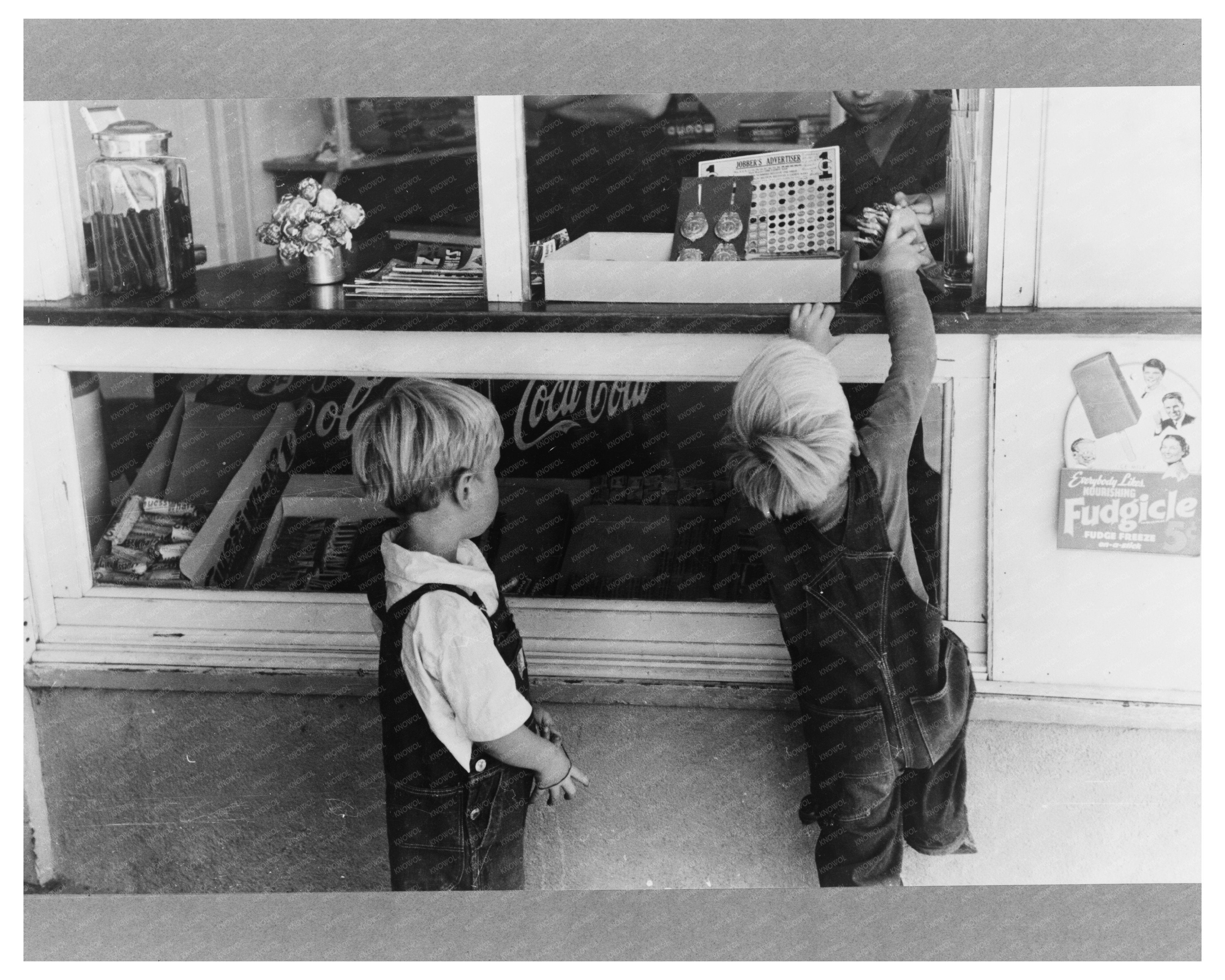 Boys Buying Candy in Caldwell Idaho July 1941