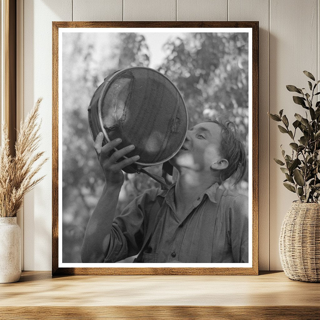 Pear Picker Drinking Water Hood River Oregon 1941