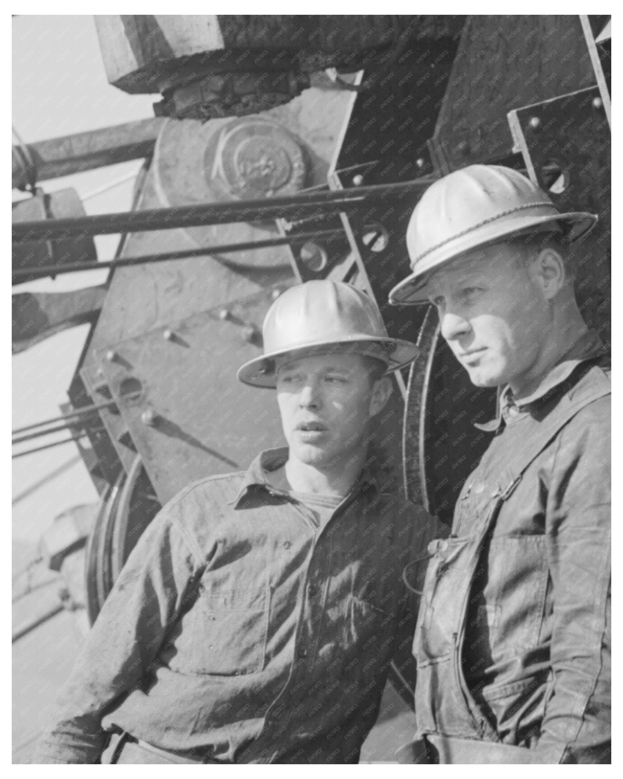 Greaser in Wheelhouse at Shasta Dam December 1941
