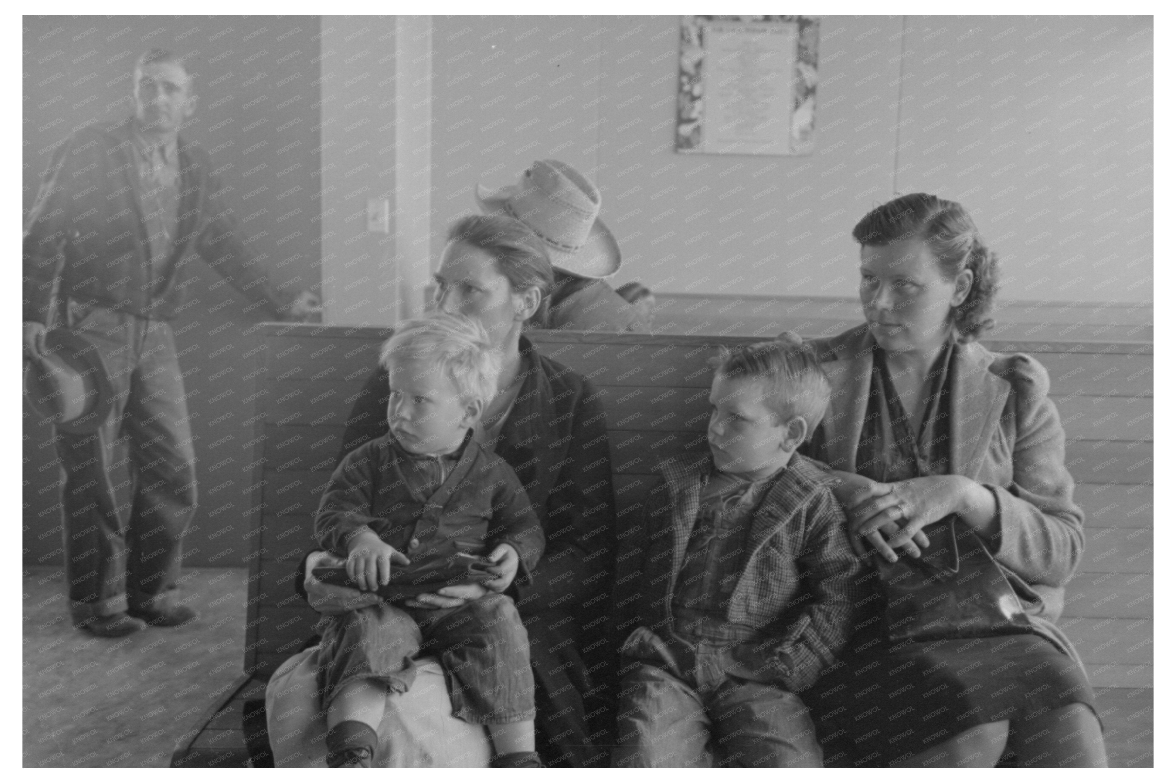 Farm Workers at Clinic in Woodville California March 1942